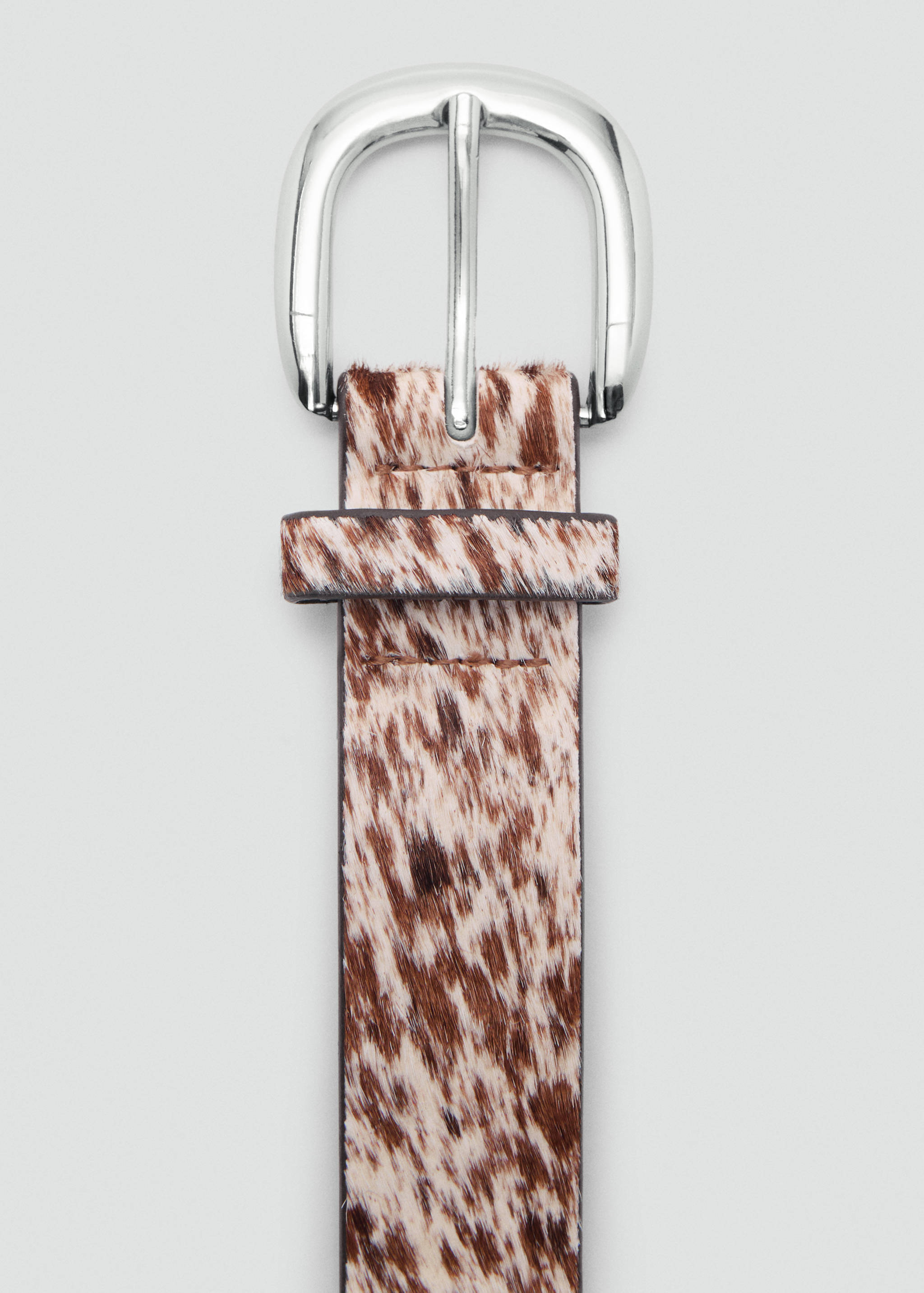 Ledergürtel mit Kunstpelz - Detail des Artikels 1