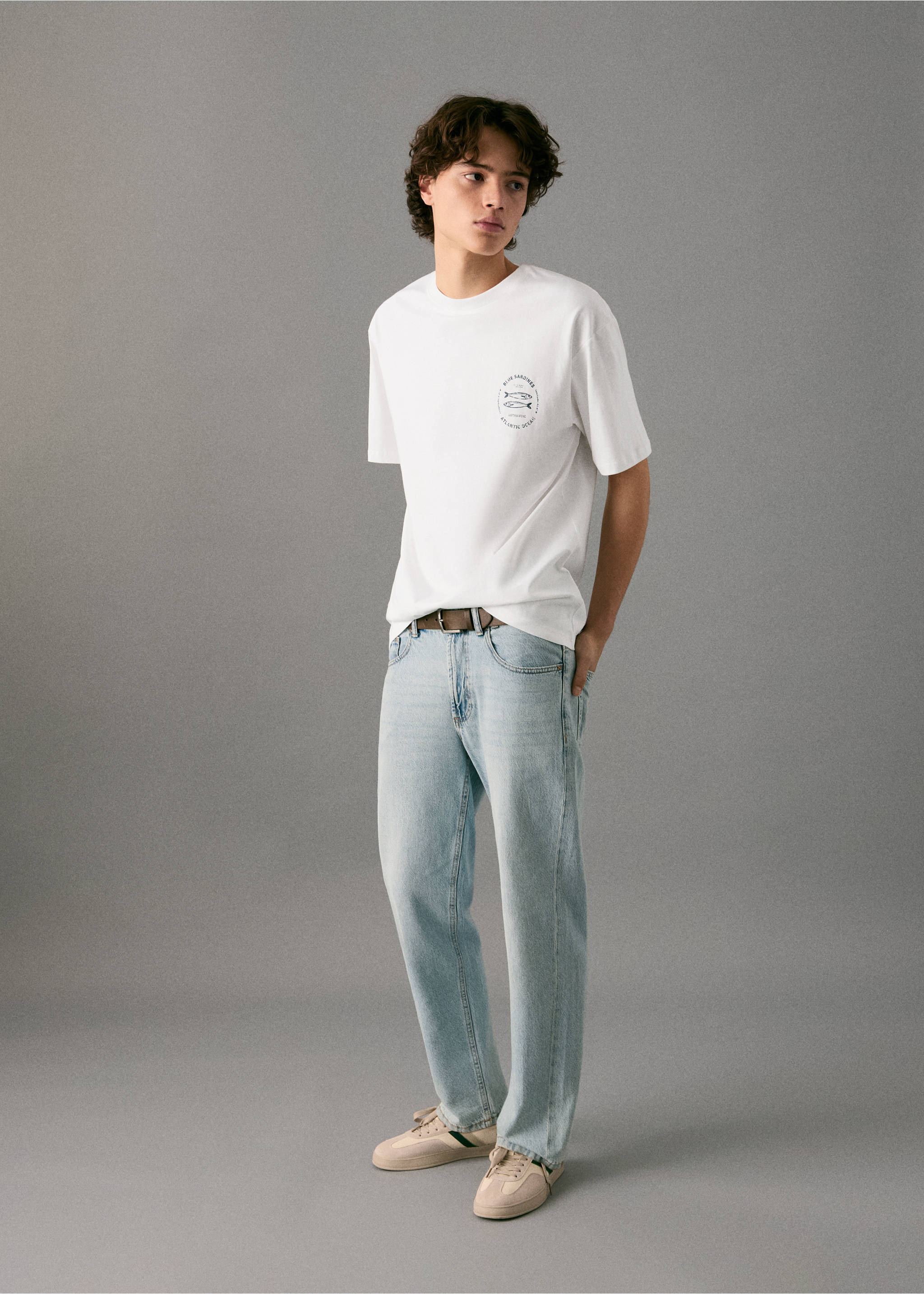 Printed cotton-blend t-shirt - General plane, Off White. Ref: 17067761-00.