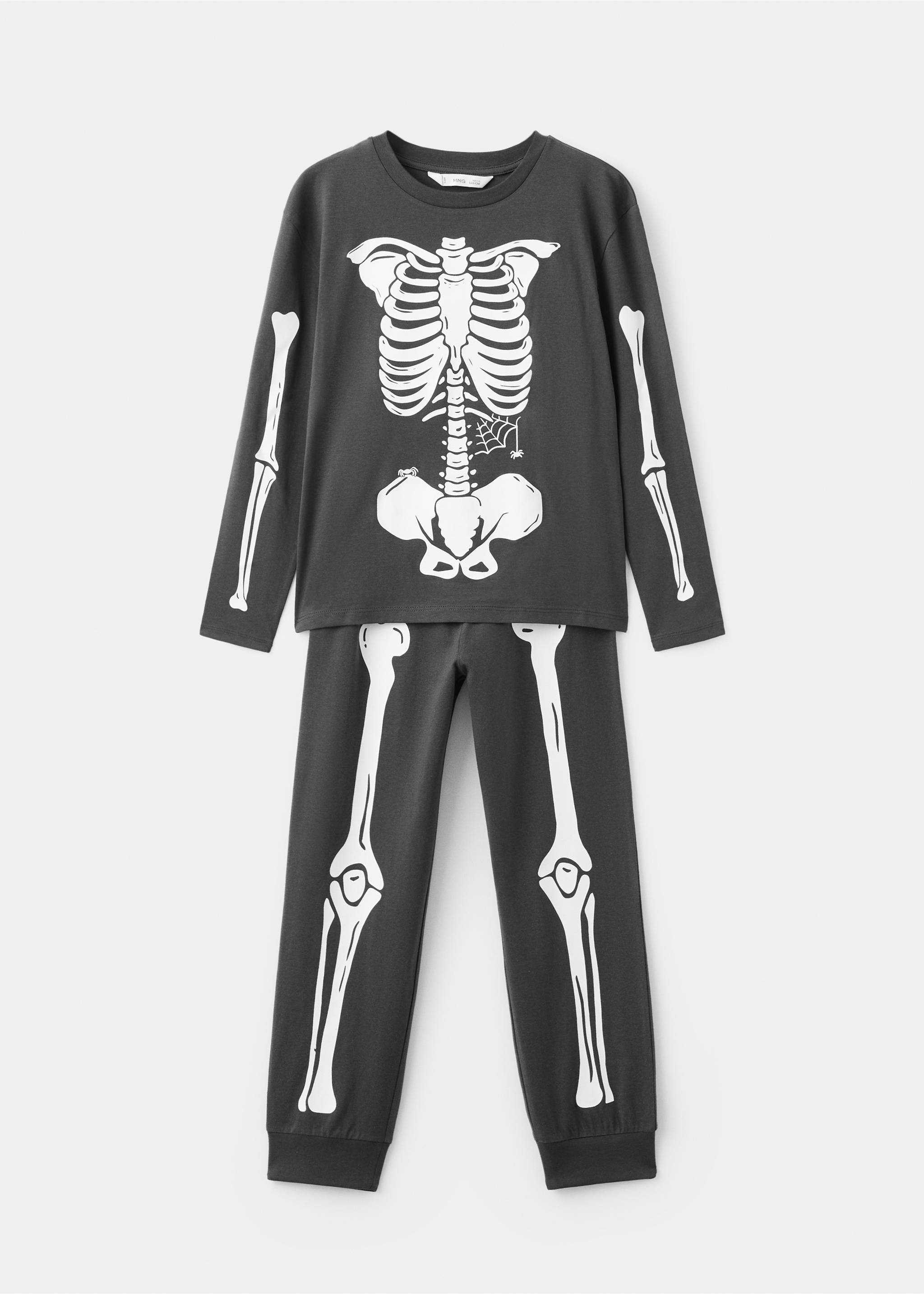 Glow in the dark skeleton pyjama - Article without model, Charcoal. Ref: 17067763-00.