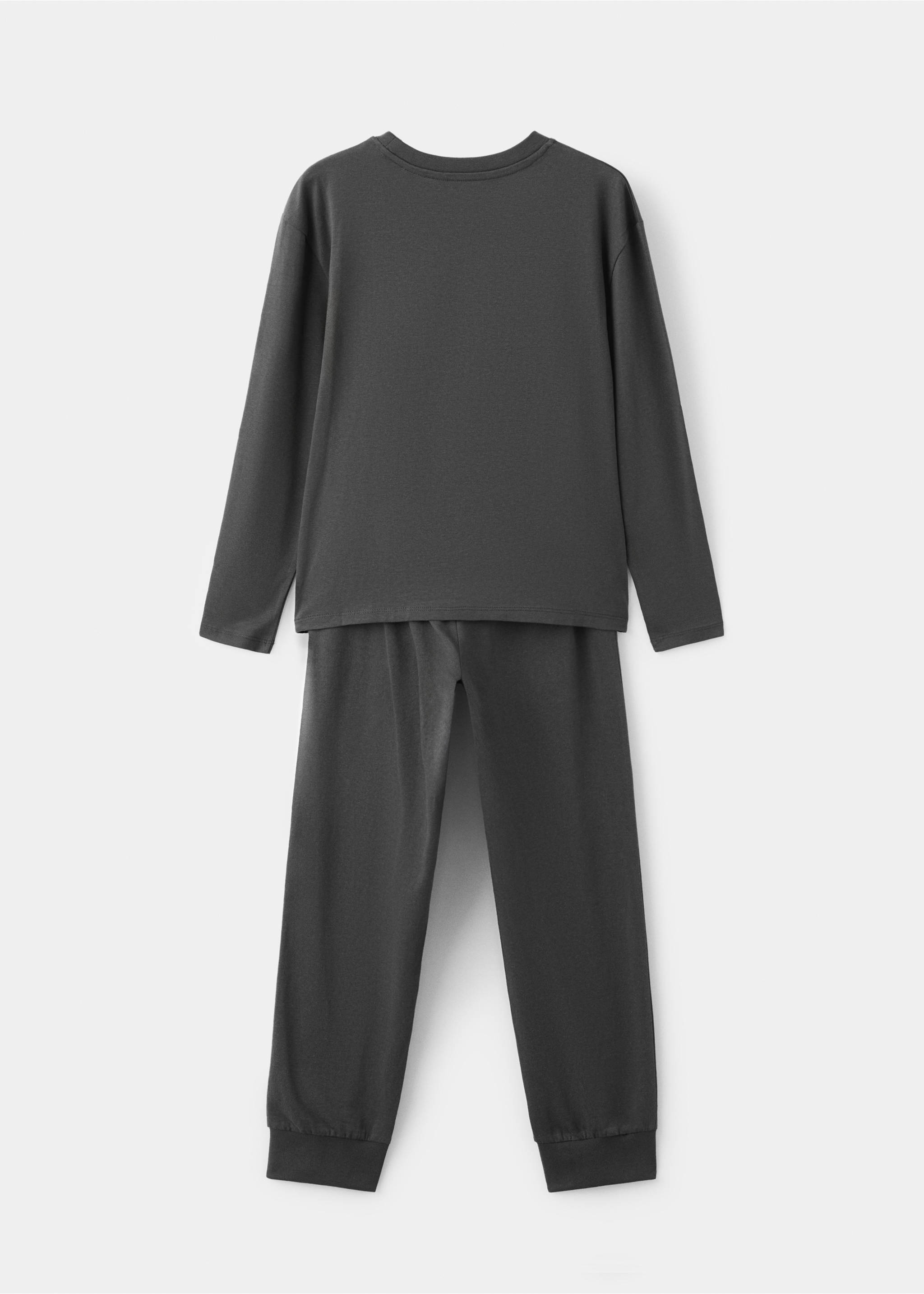 Glow in the dark skeleton pyjama - Reverse of the article, Charcoal. Ref: 17067763-00.