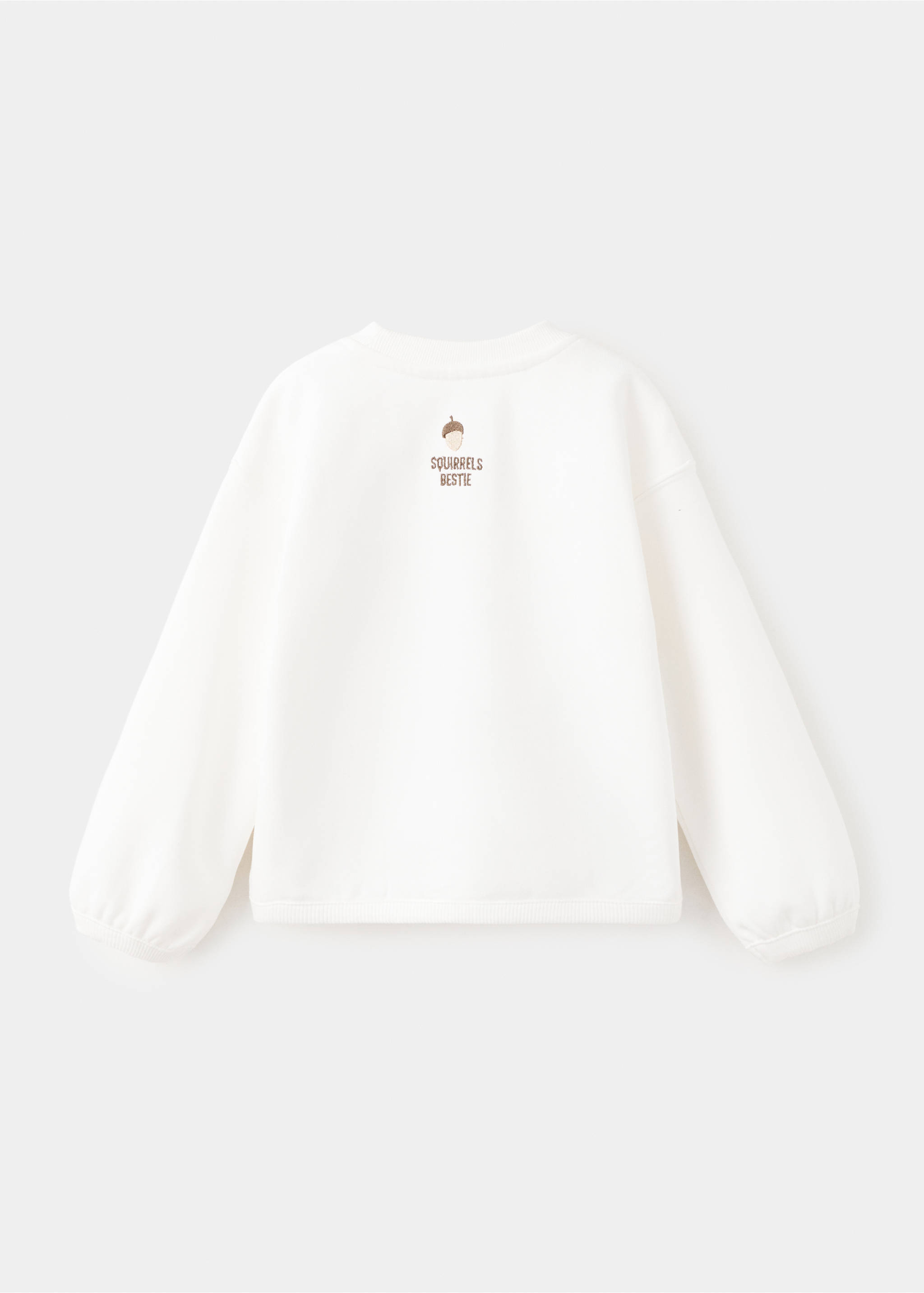 Printed embroidered sweatshirt - Reverse of the article, Off White. Ref: 17067767-00.