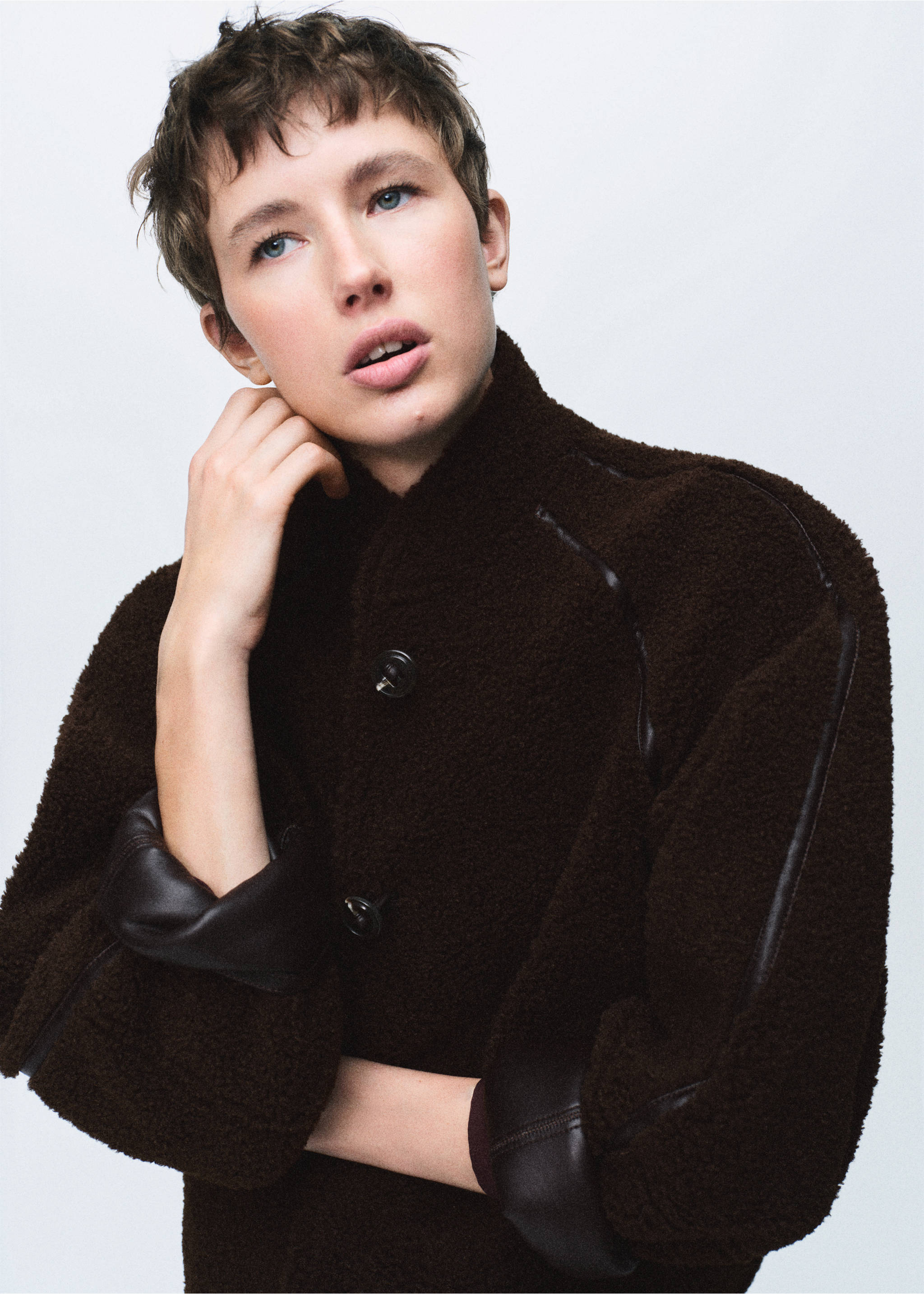 Reversible shearling jacket - Medium plane, Black. Ref: 17067768-00.