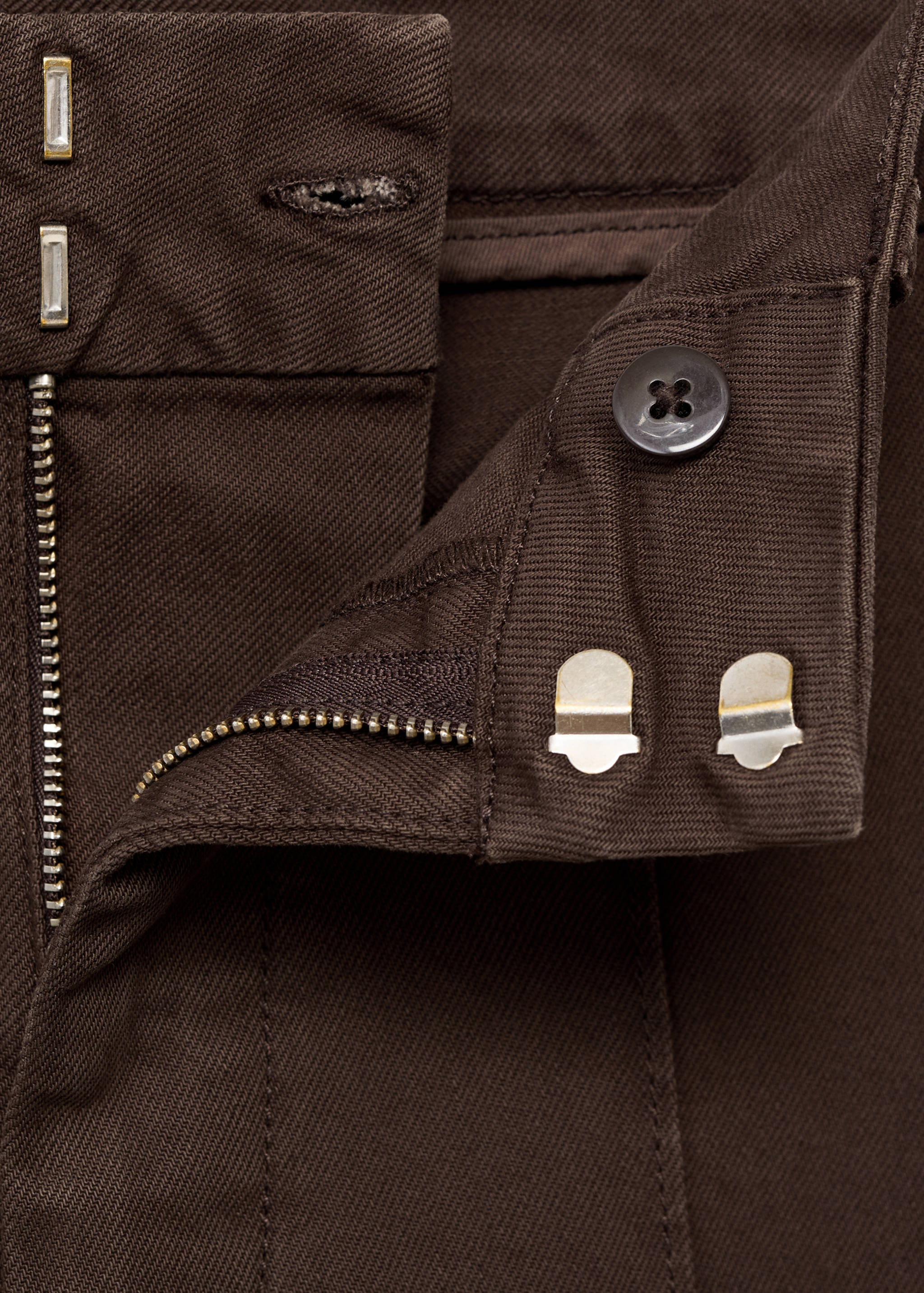 High-waisted wide leg jeans with stitching - Details of the article 8