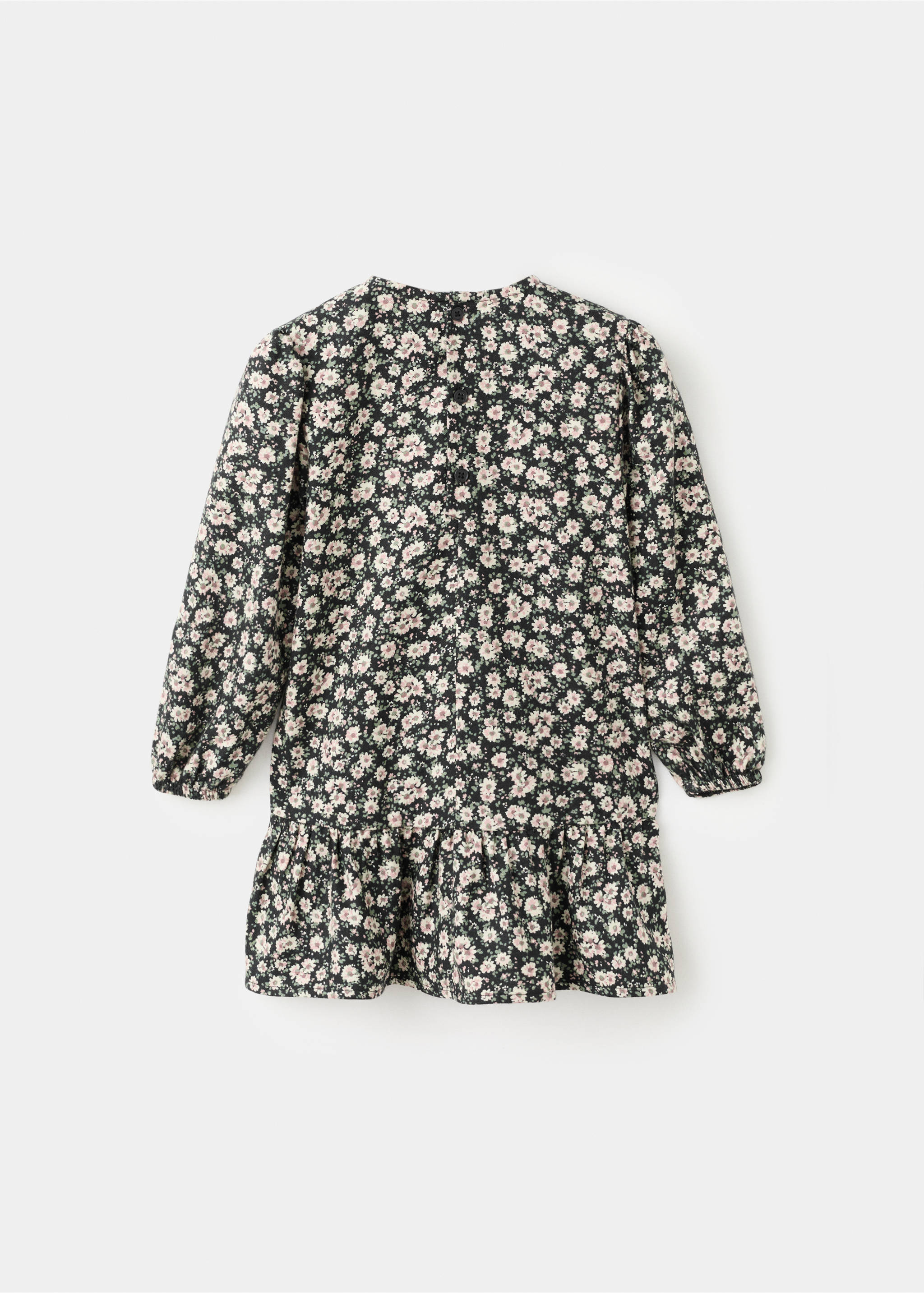 Floral print dress - Reverse of the article, Black. Ref: 17067774-00.