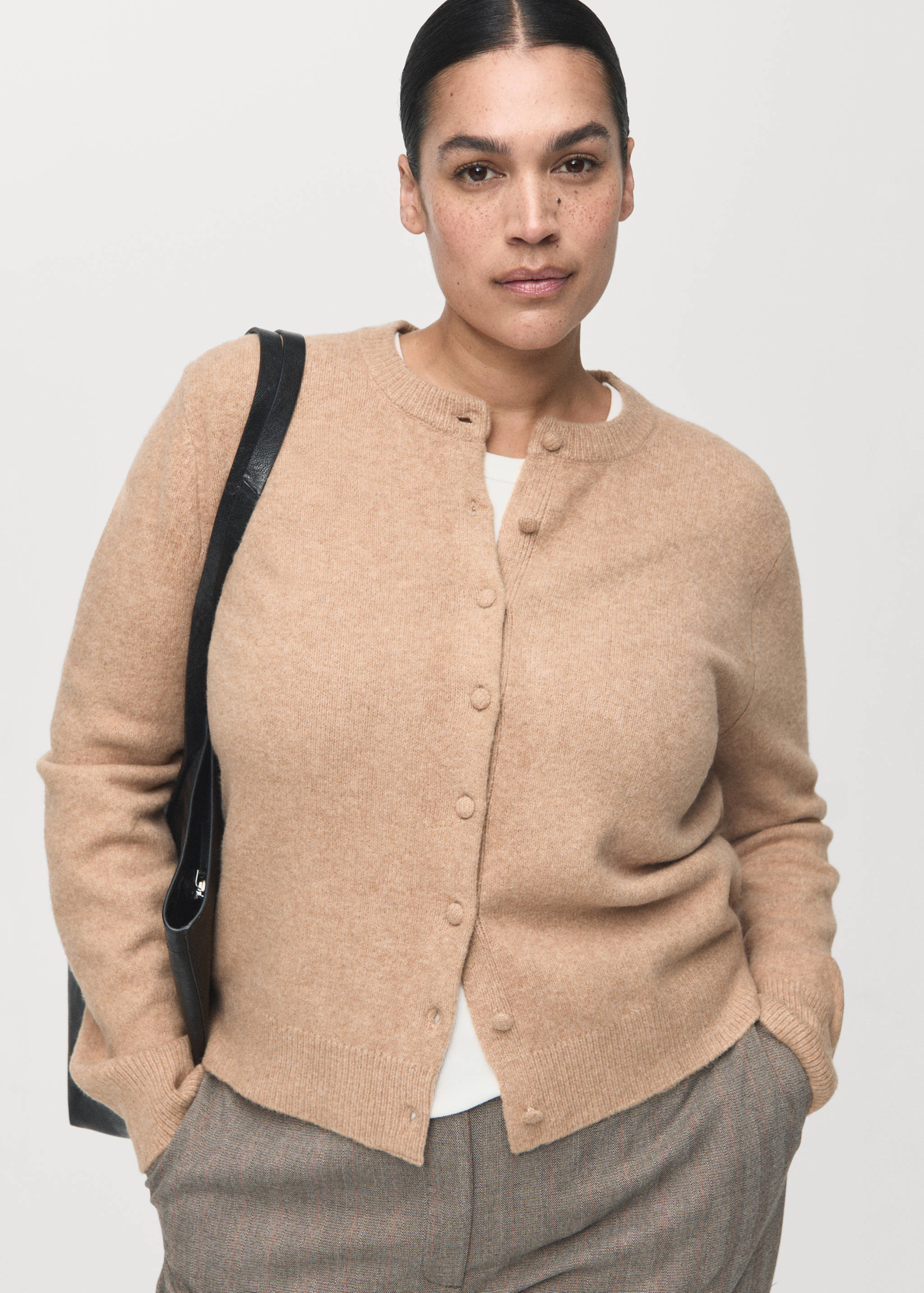 Knitted button cardigan - Women | MANGO OUTLET USA