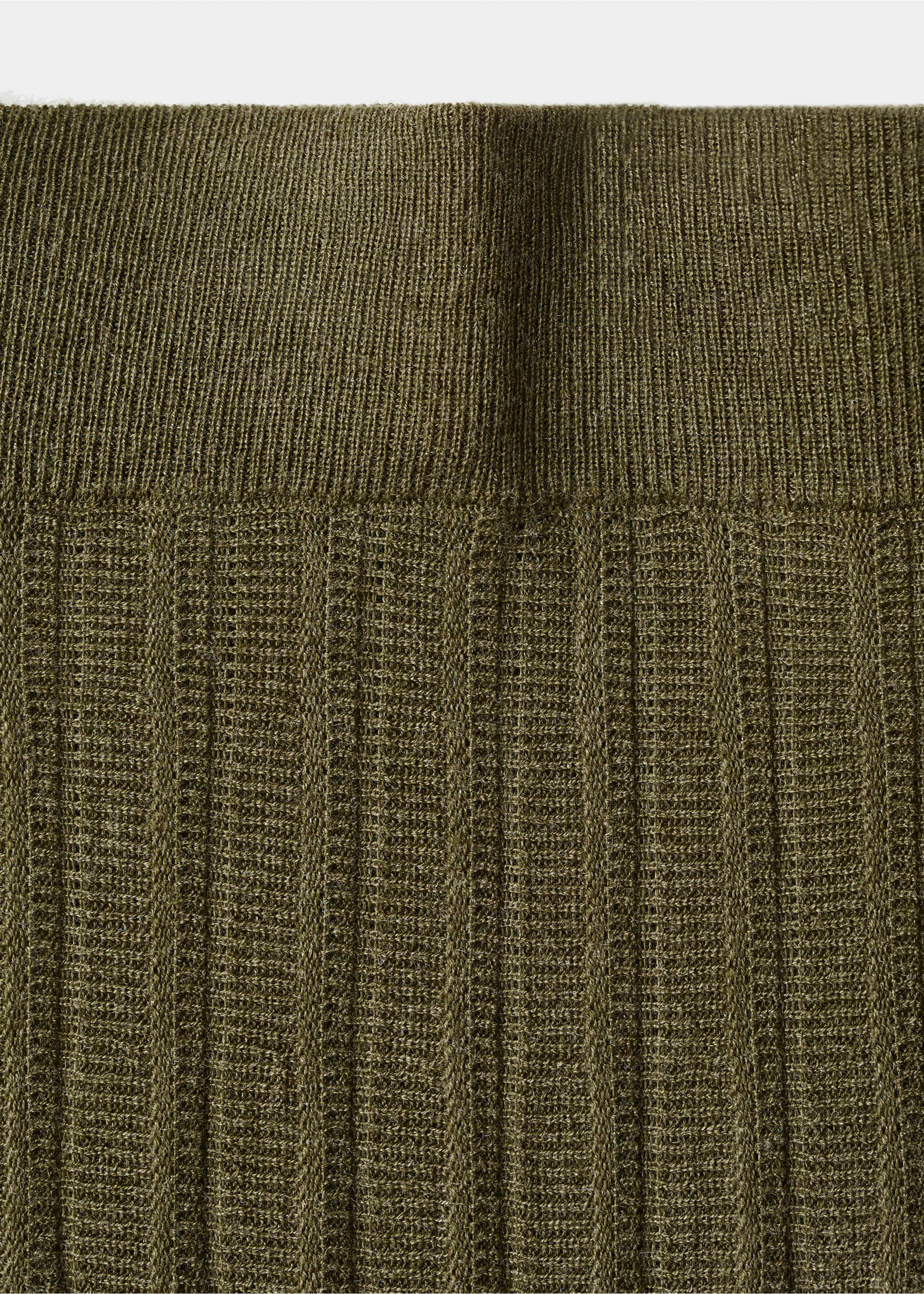 Jupe plissée maille - Détail de l'article 8, Kaki. Ref: 17067791-00.