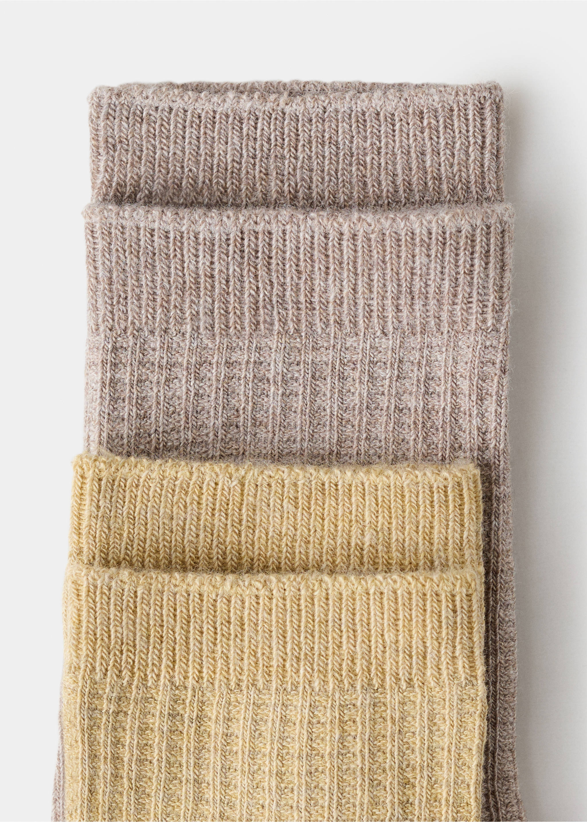 2er-Pack gemusterte Socken - Detail des Artikels 8, Senfgelb. Ref: 17067794-00.