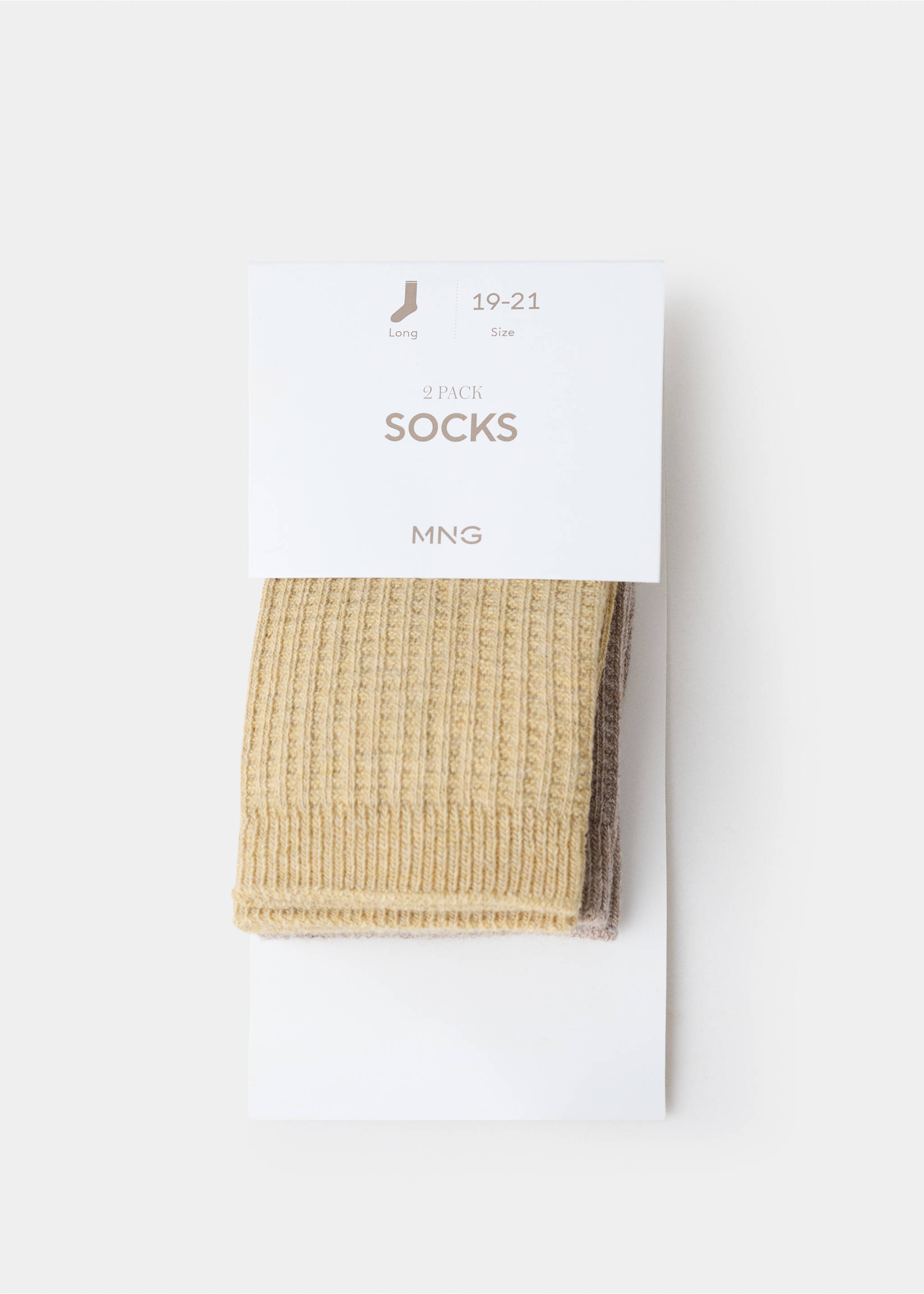 2er-Pack gemusterte Socken - Detail des Artikels 0, Senfgelb. Ref: 17067794-00.