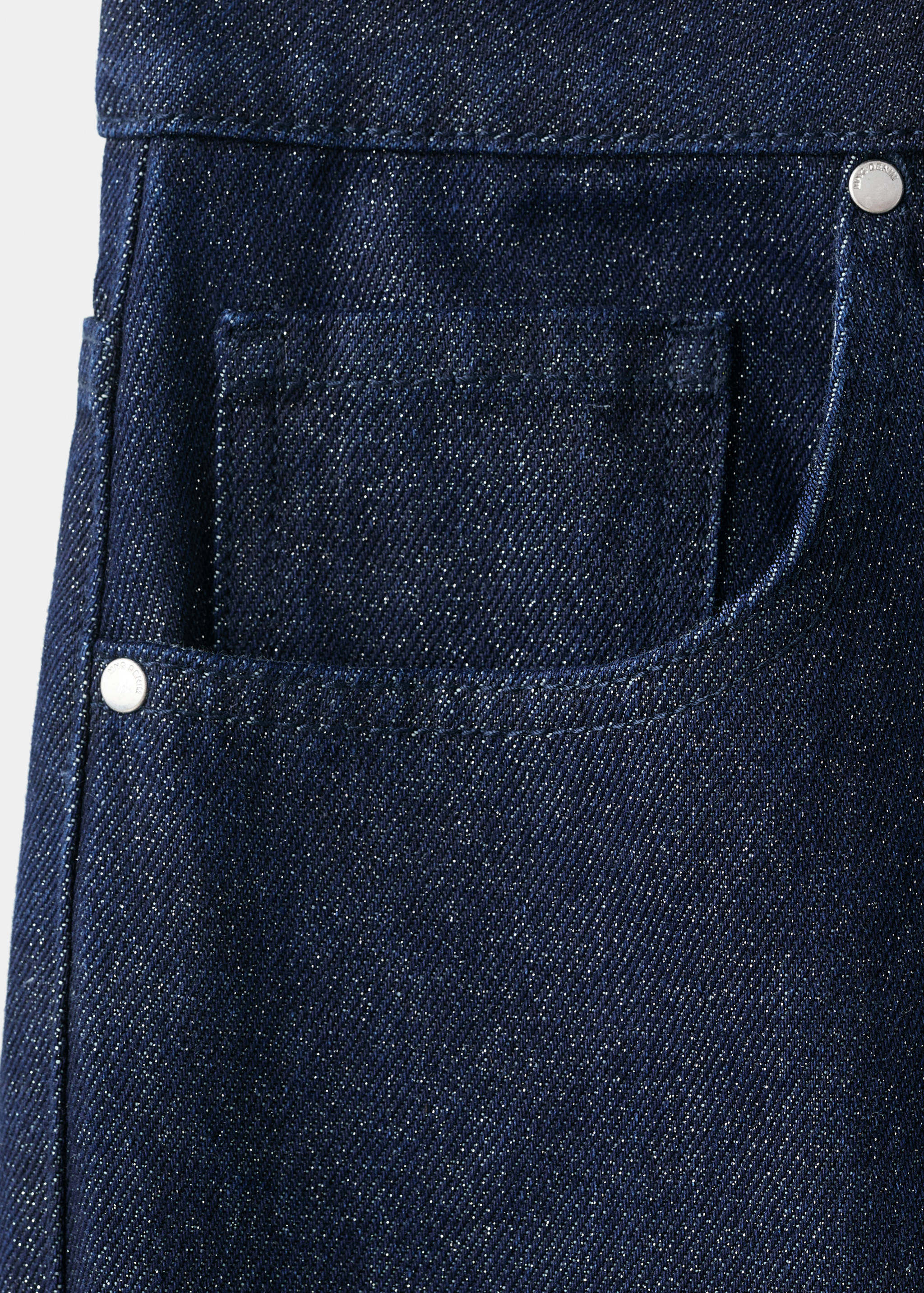 Shiny straight-leg jeans - Details of the article 0