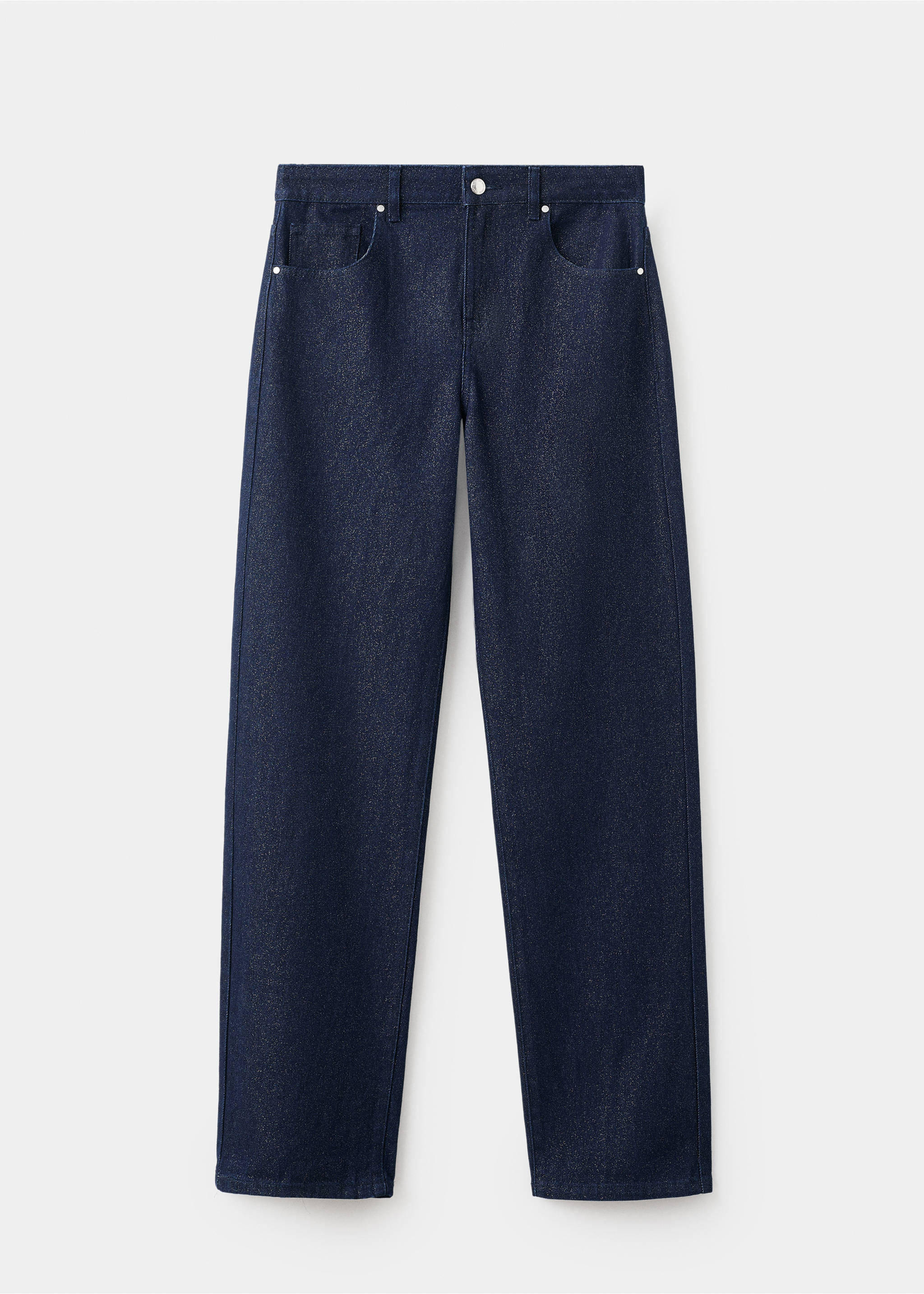 Shiny straight-leg jeans - Article without model, Dark Blue. Ref: 17067797-00.