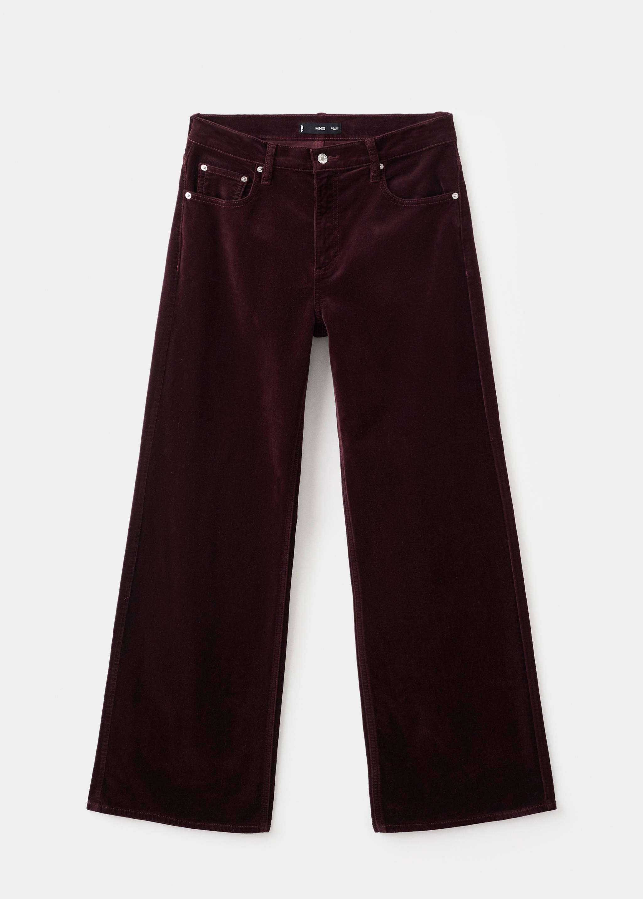 Jeans med vida ben i sammet - Artikel utan modell