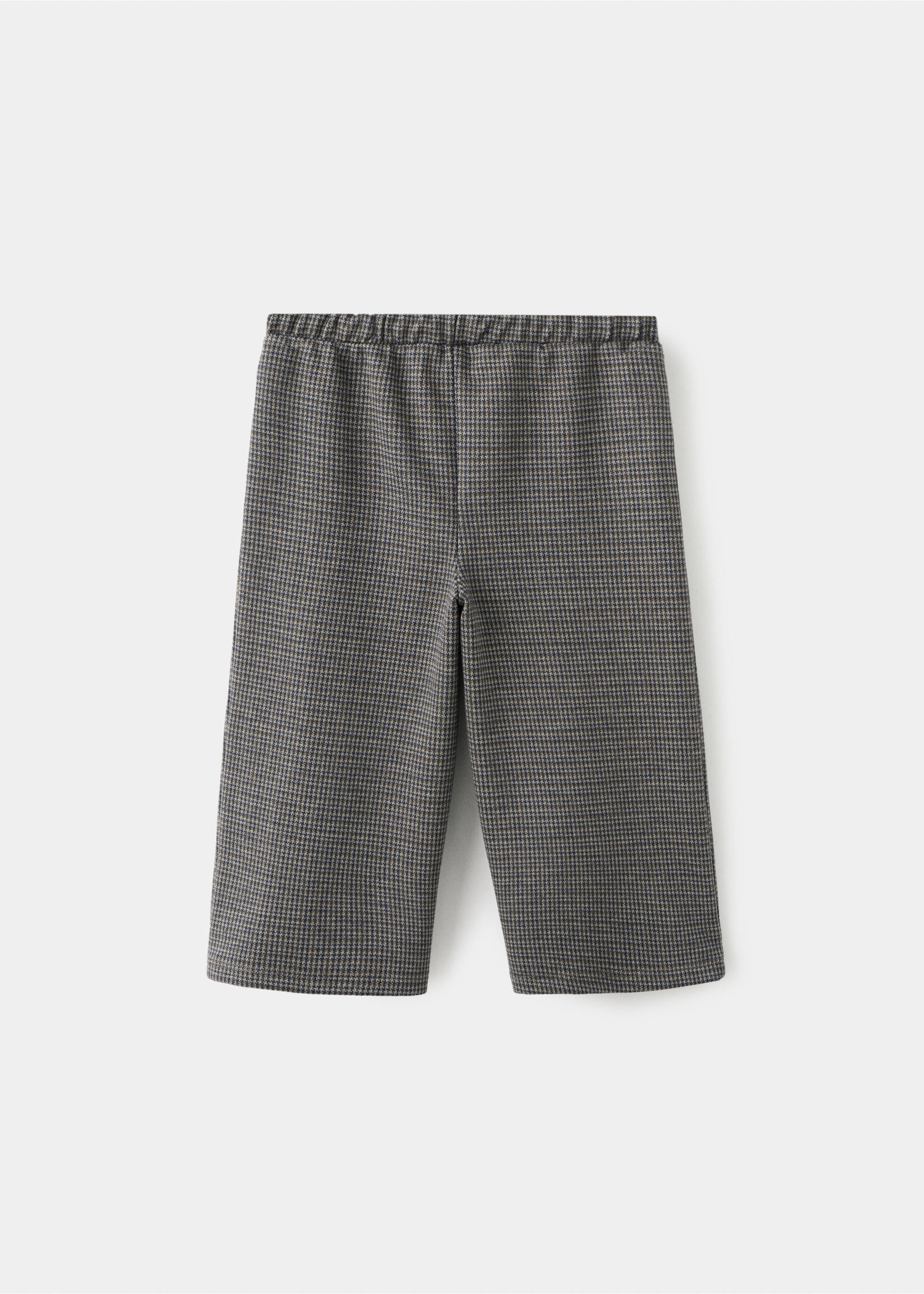 Houndstooth print straight trousers - Reverse of the article, Brown. Ref: 17067807-00.