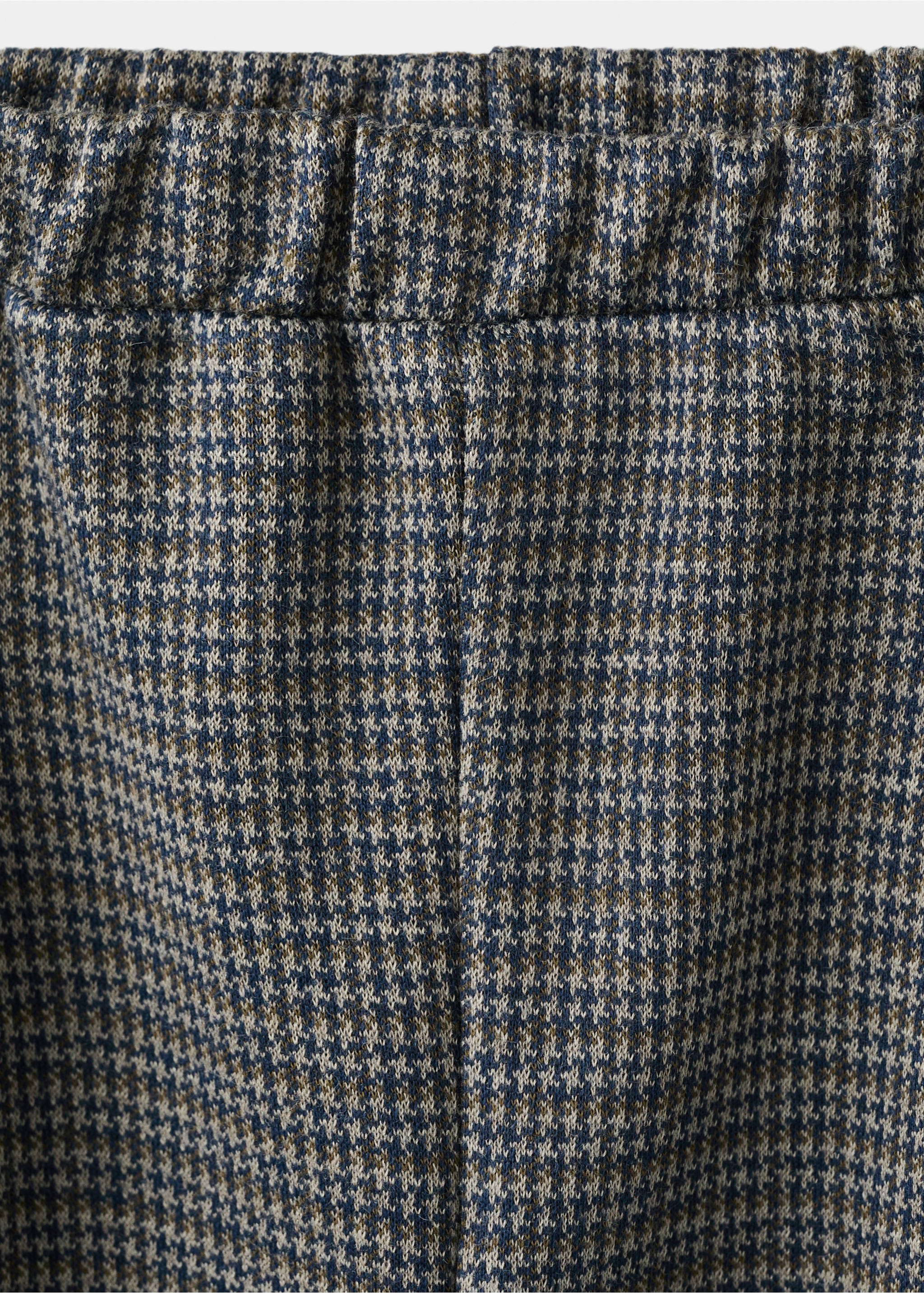 Houndstooth print straight trousers - Details of the article 8, Brown. Ref: 17067807-00.