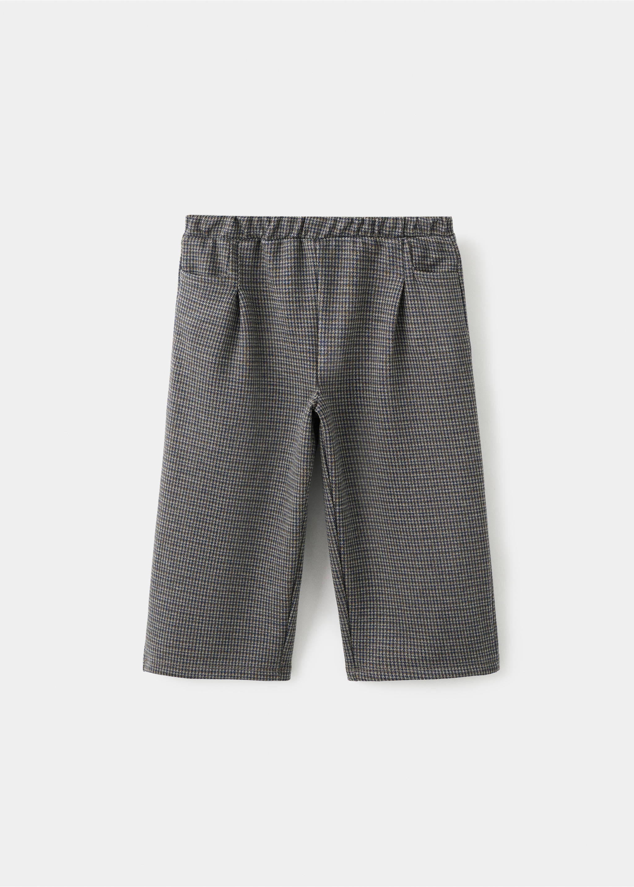 Houndstooth print straight trousers - Article without model, Brown. Ref: 17067807-00.