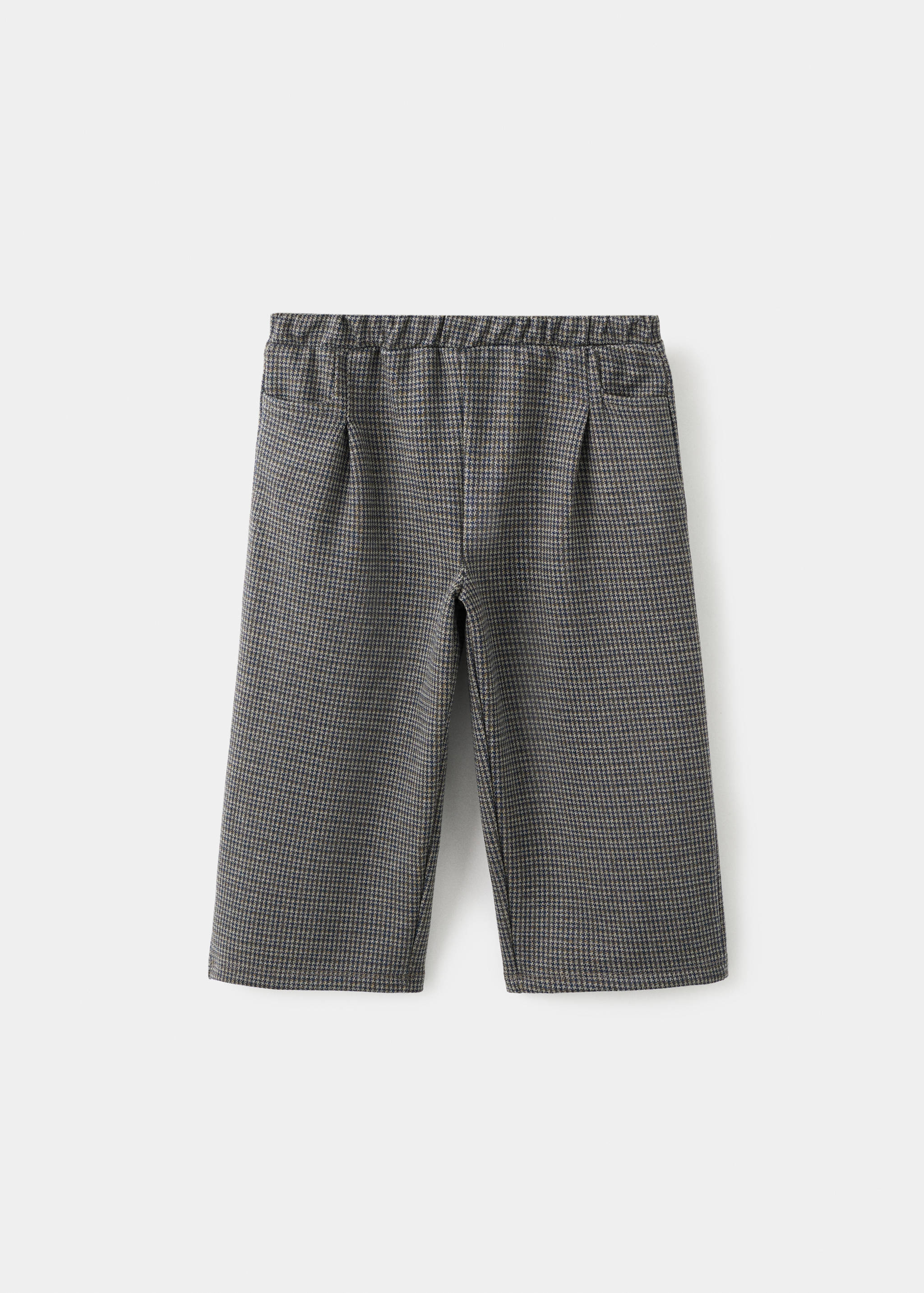 Houndstooth print straight trousers - Article without model