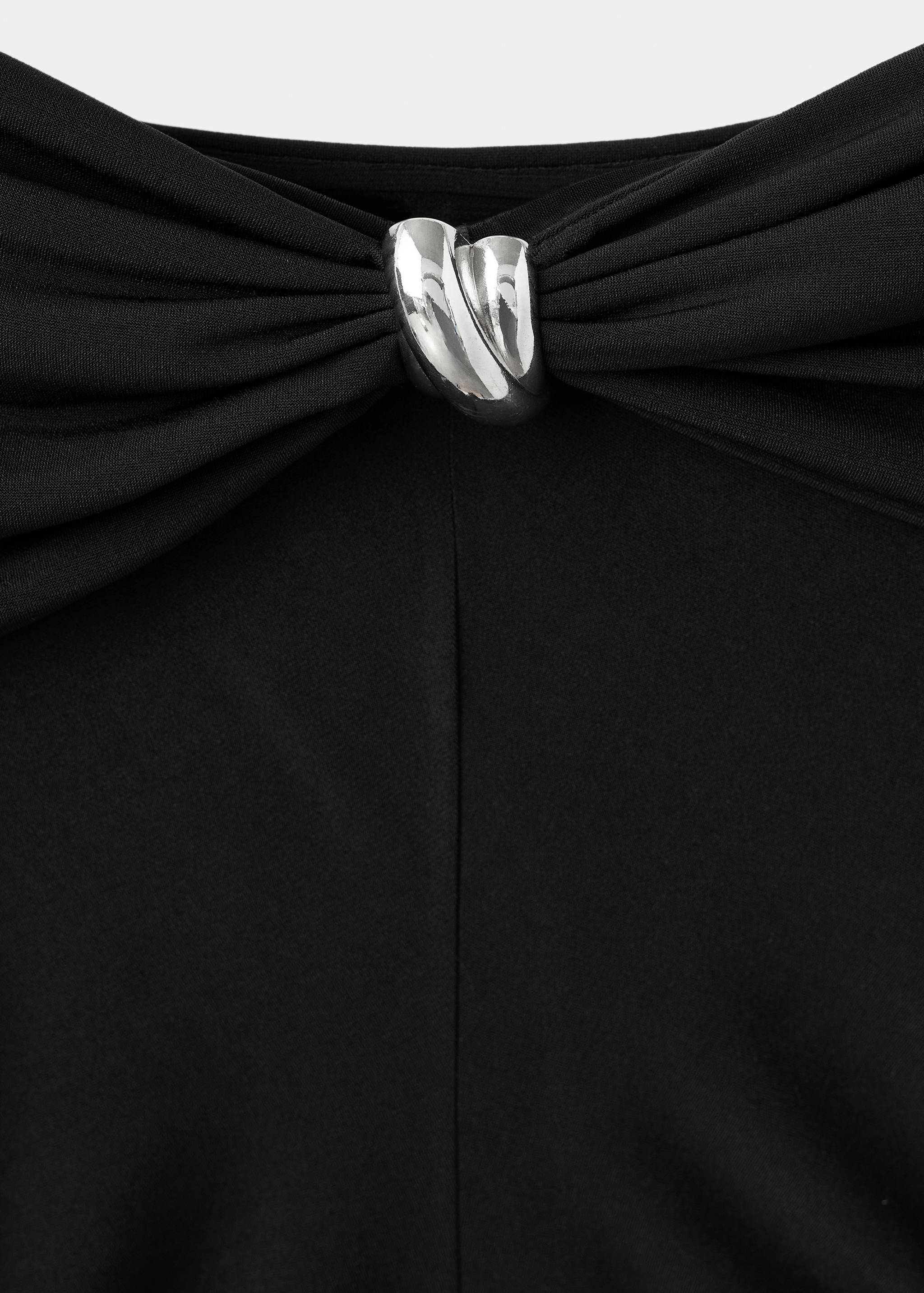 Strapless t-shirt with metallic detail - Details of the article 8