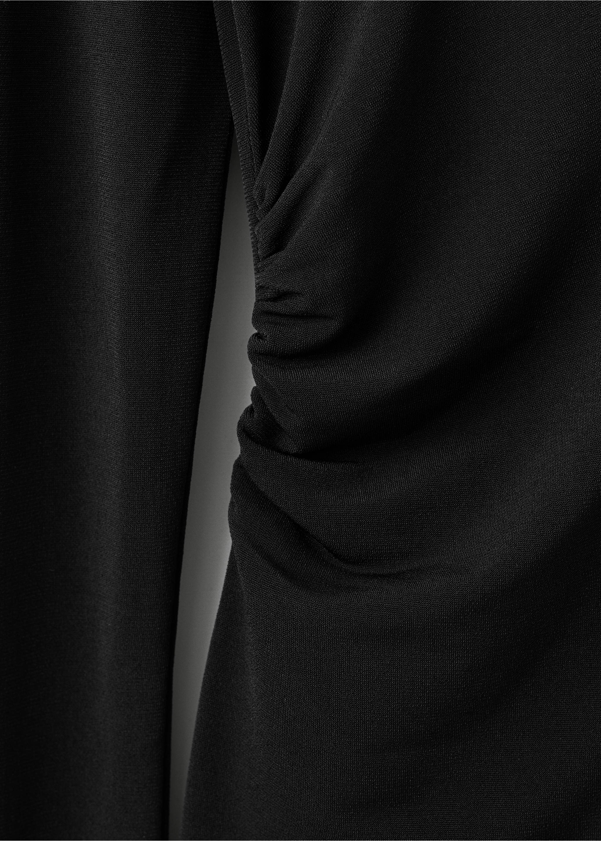 Strapless t-shirt with metallic detail - Details of the article 0, Black. Ref: 17067811-00.