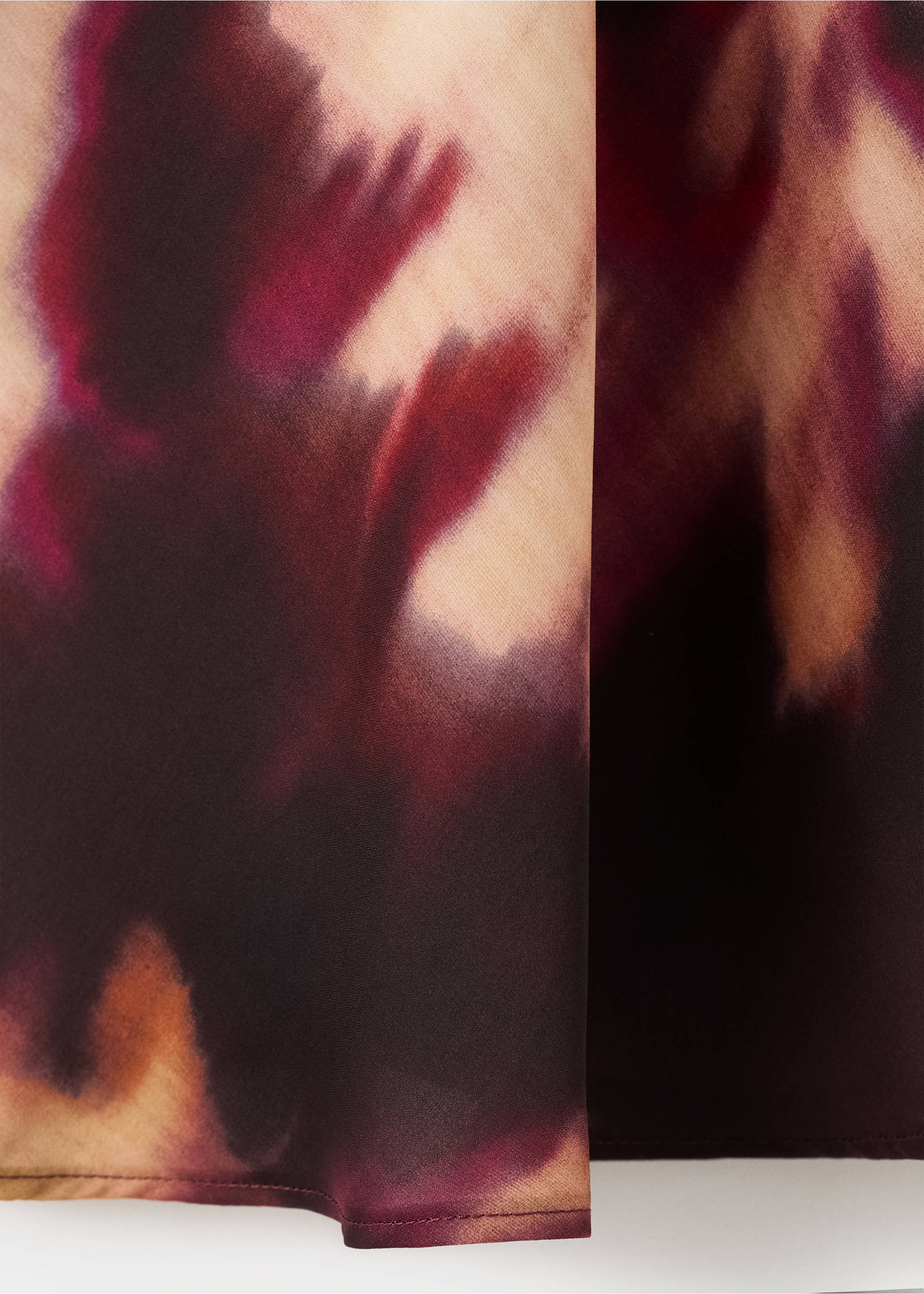 Tie-dye turtleneck blouse - Details of the article 0, Burgundy. Ref: 17067816-00.