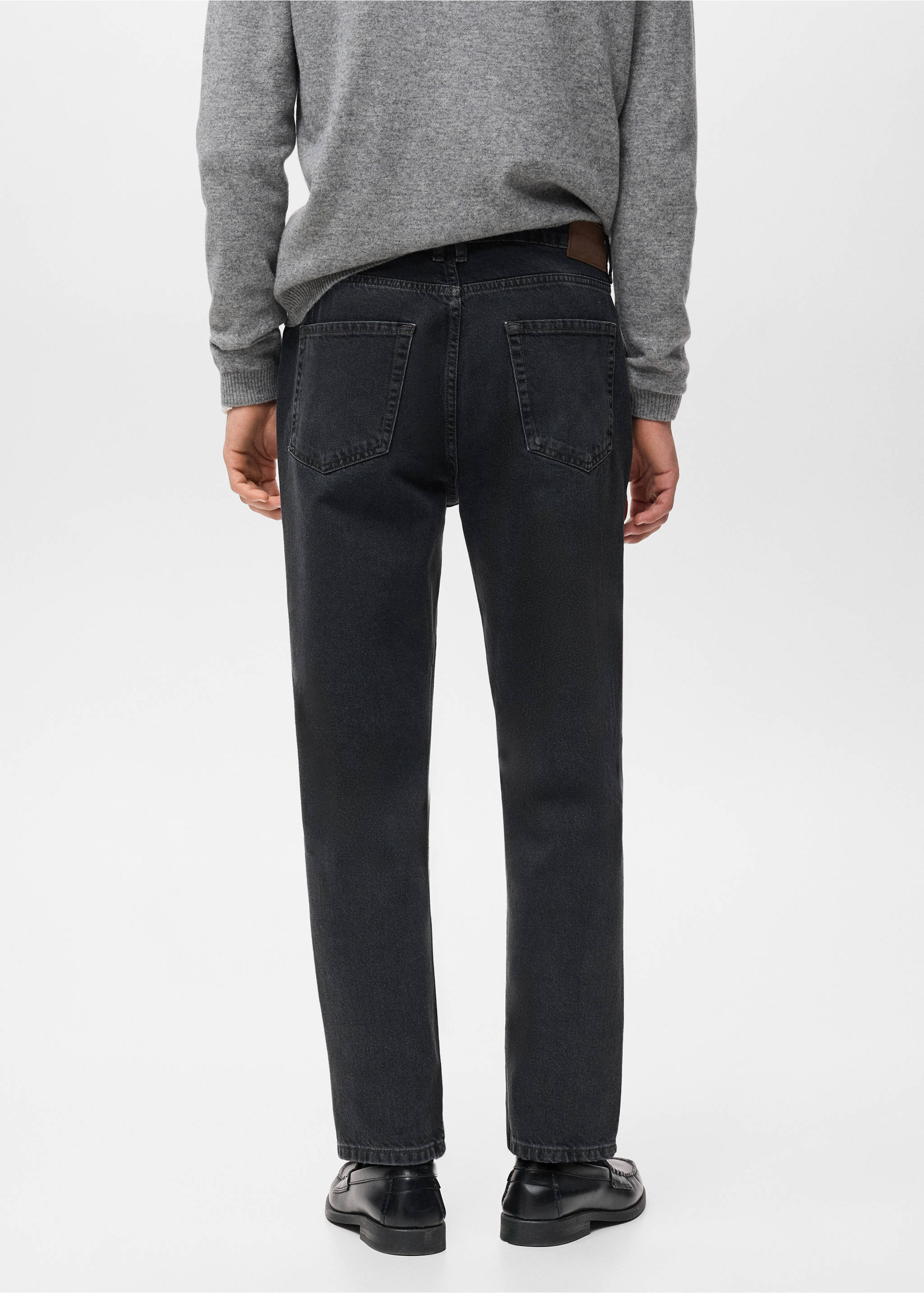 Texans Lori tapered fit - Revers de l'article, Black denim. Ref: 17067883-00.