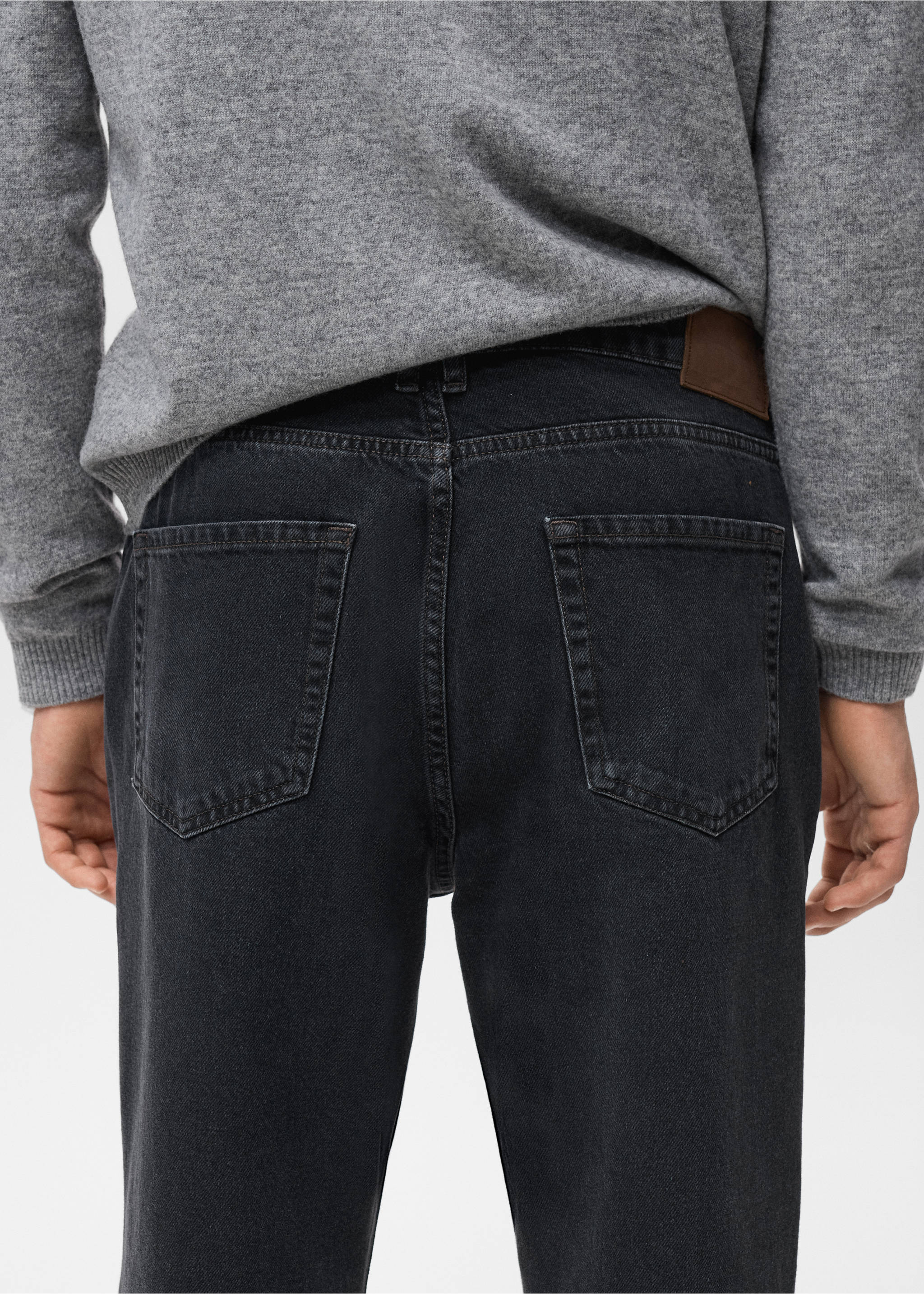 Texans Lori tapered fit - Detall de l'article 3, Black denim. Ref: 17067883-00.