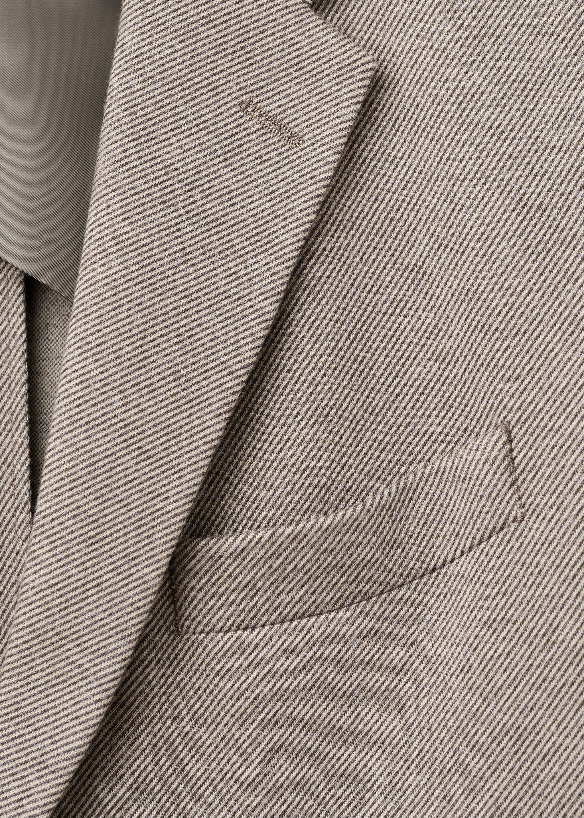 Slim-fit micro-houndstooth jacket - Details of the article 0, Beige. Ref: 17067887-00.