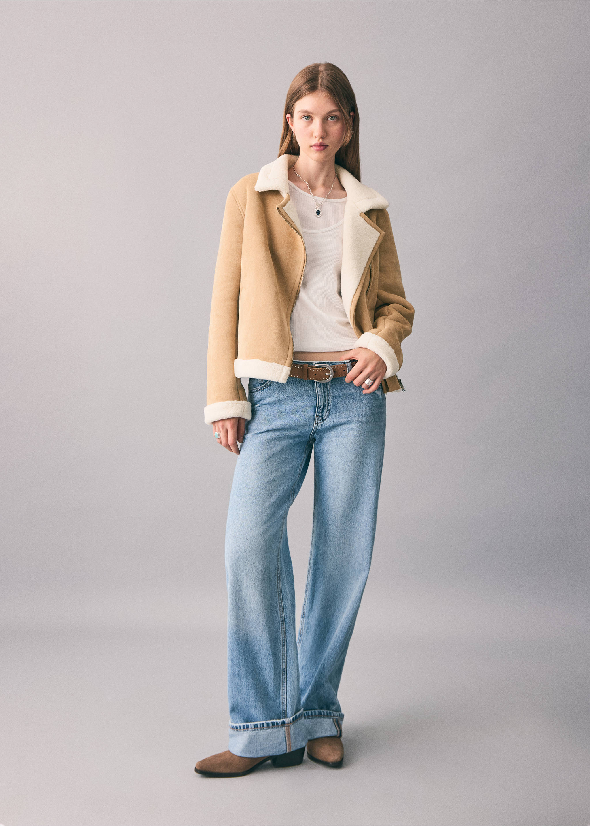 Shearling suede coat - General plane, Medium Brown. Ref: 17067889-00.