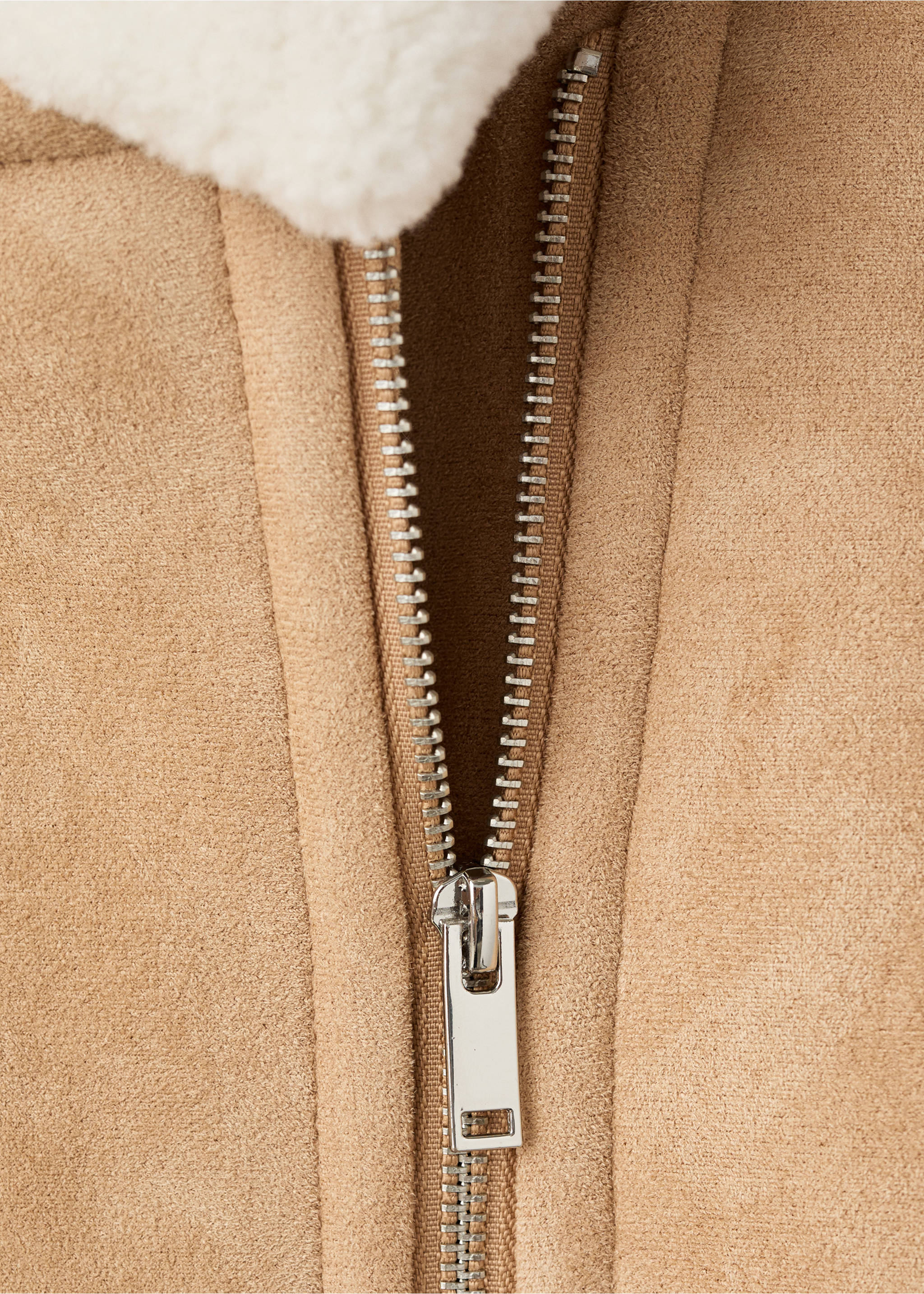 Shearling suede coat - Details of the article 8, Medium Brown. Ref: 17067889-00.