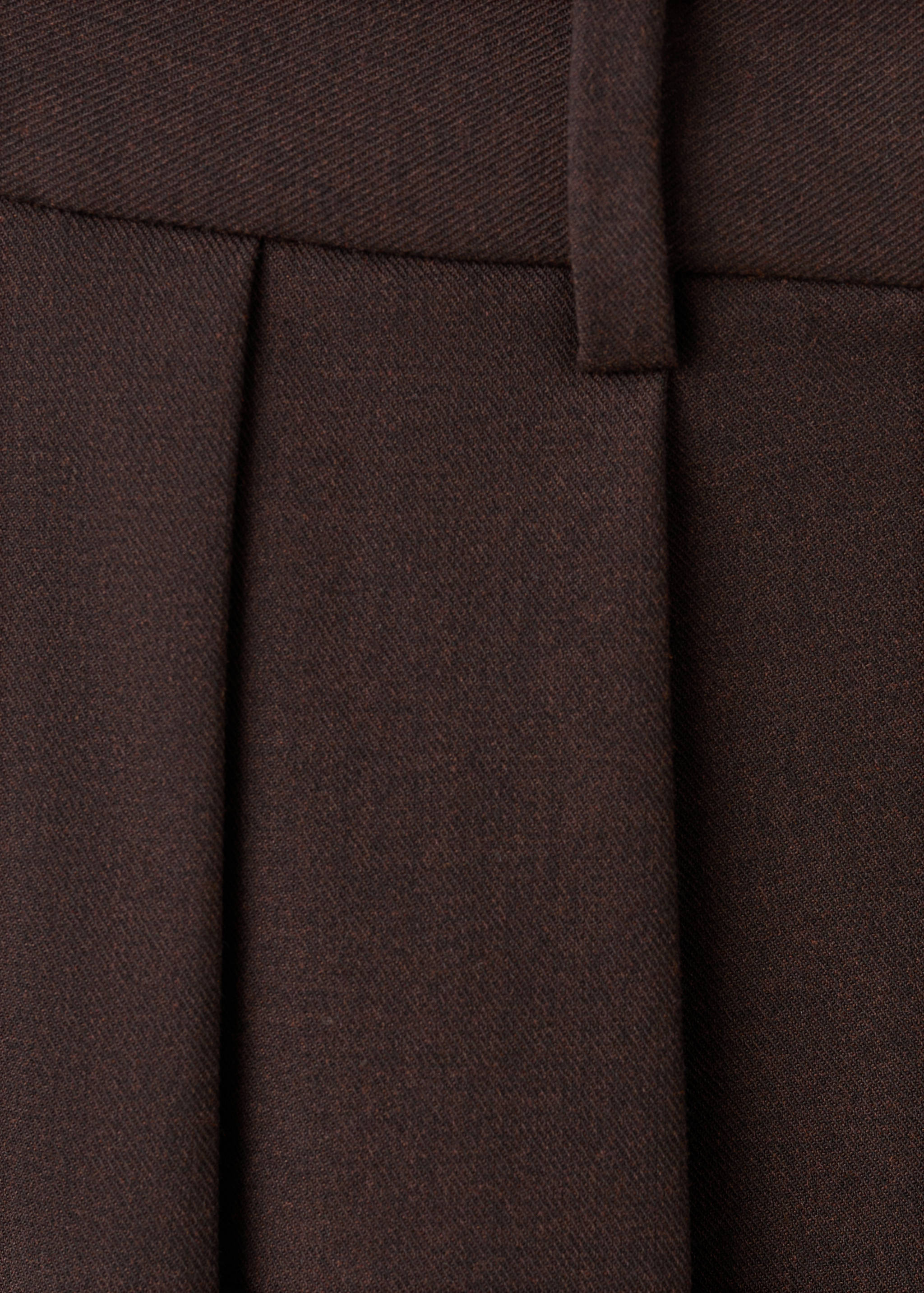 Wide leg mid-rise pleated trousers - Details of the article 0