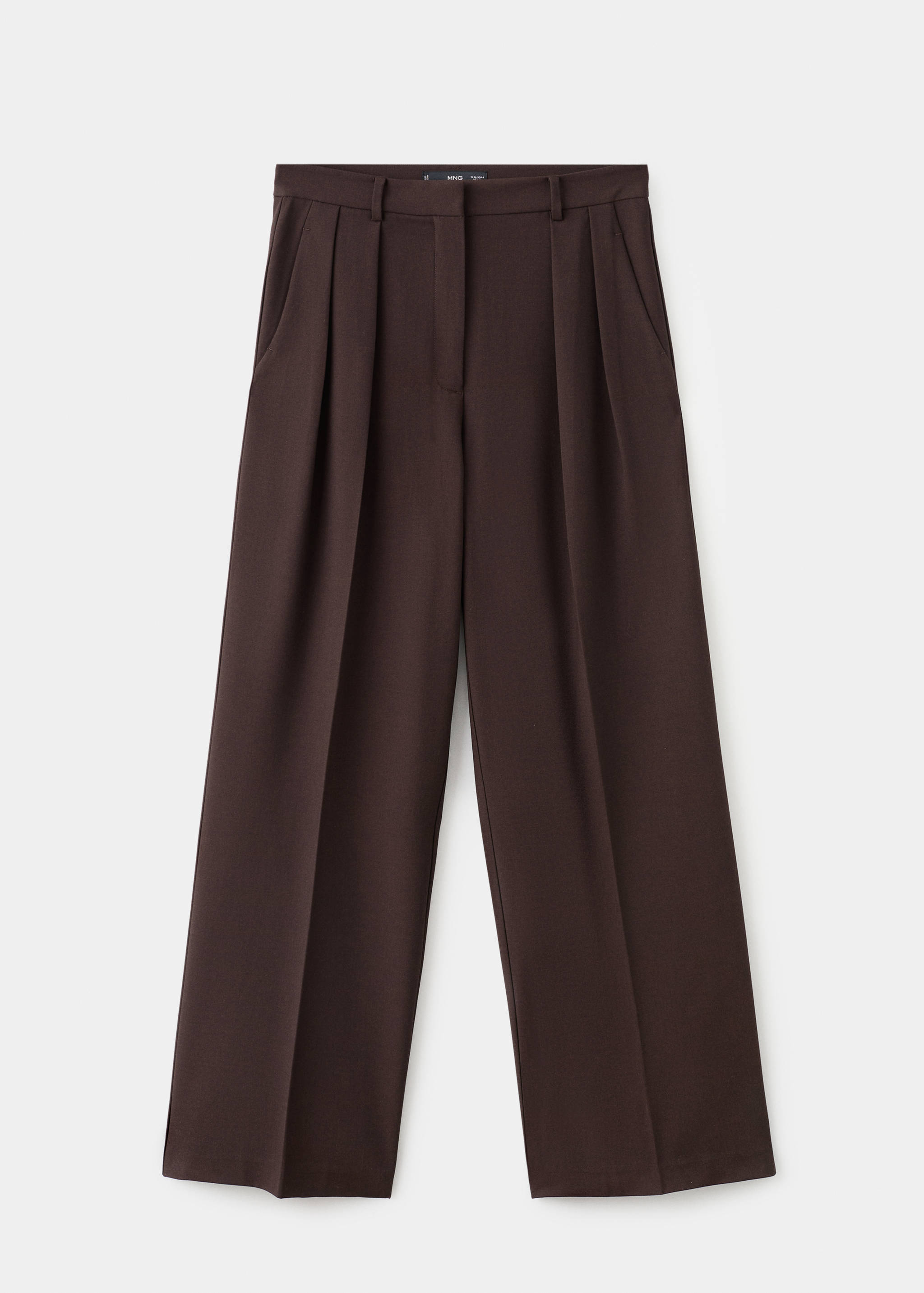 Wide leg mid-rise pleated trousers - Article without model