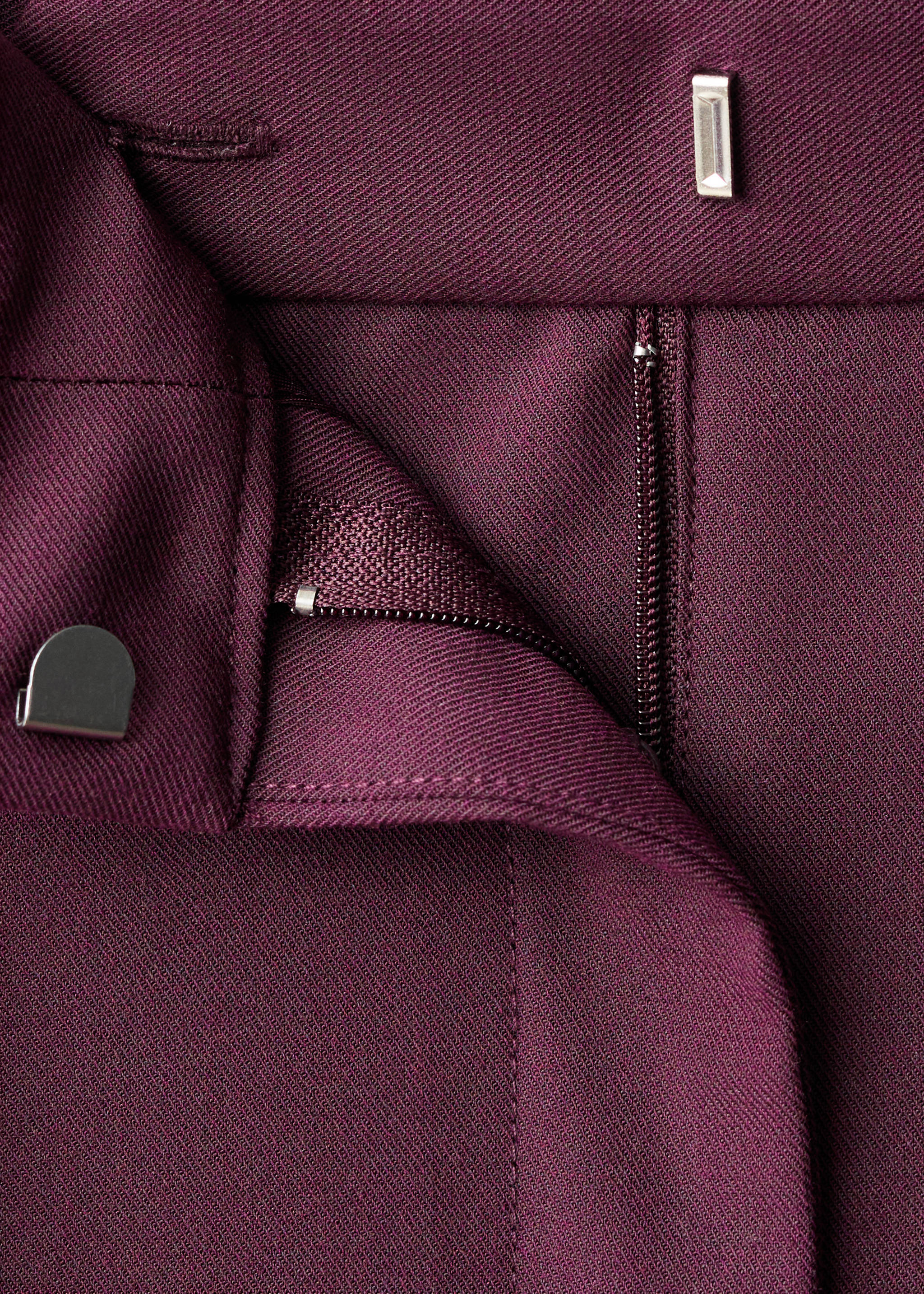 Wide leg mid-rise pleated trousers - Details of the article 8