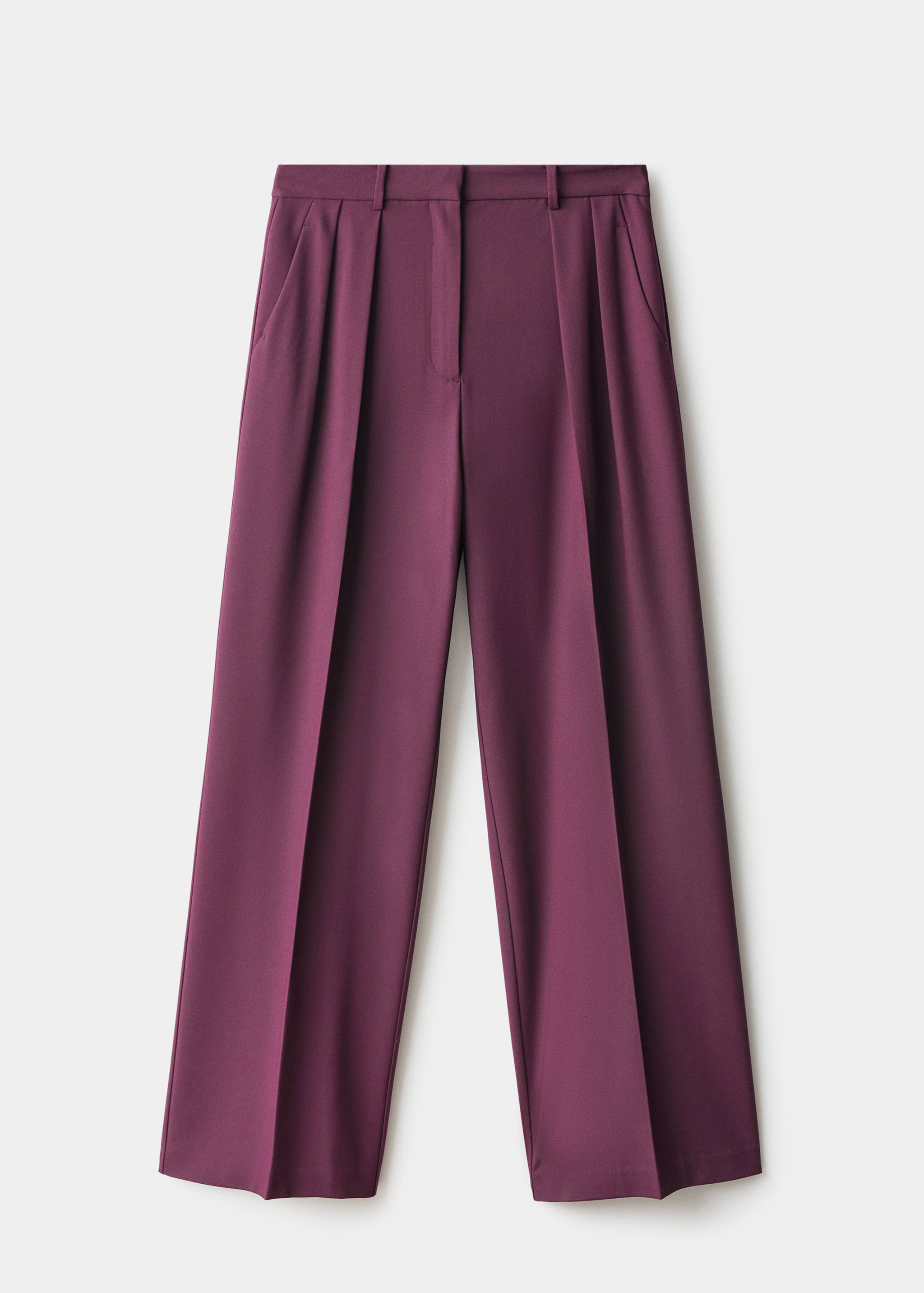 Wide leg mid-rise pleated trousers - Article without model