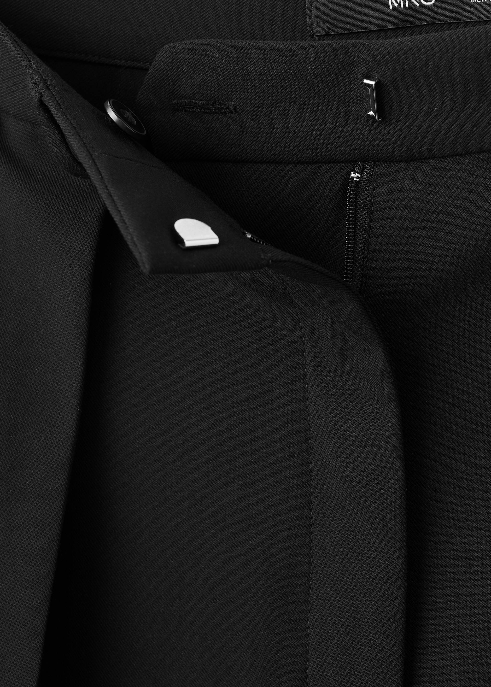 Wide leg mid-rise pleated trousers - Details of the article 8