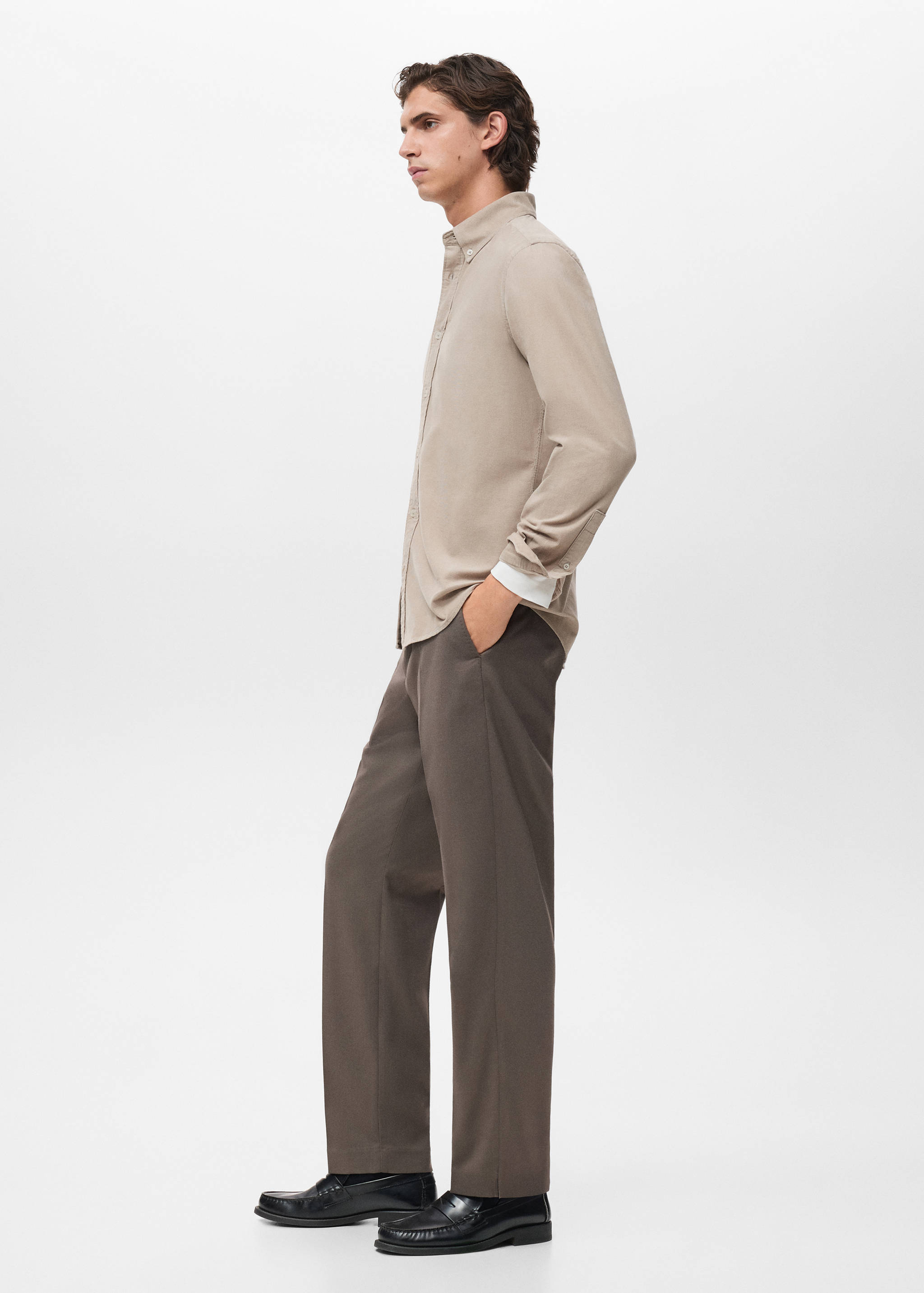 Classic-fit micro-corduroy shirt - Details of the article 2