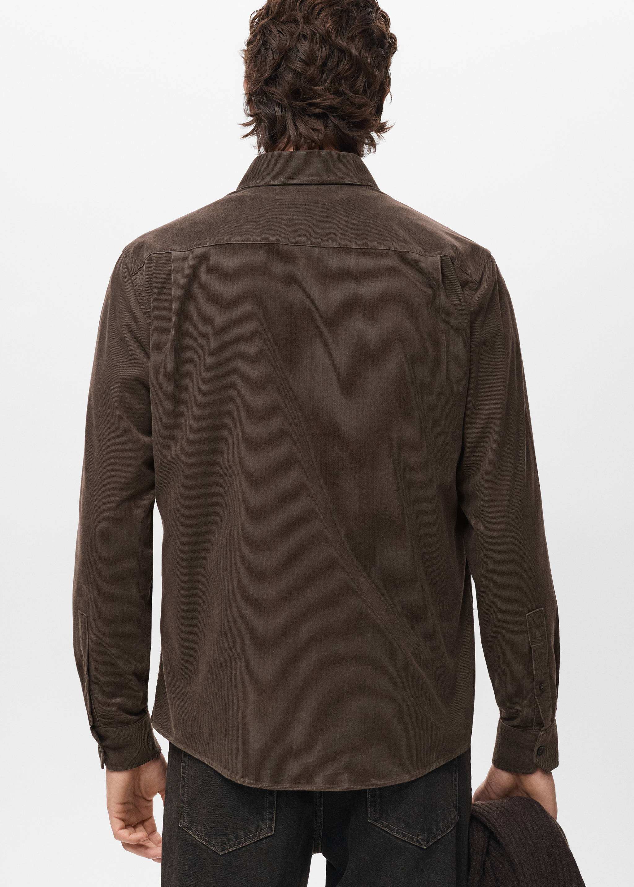 Classic-fit micro-corduroy shirt - Reverse of the article
