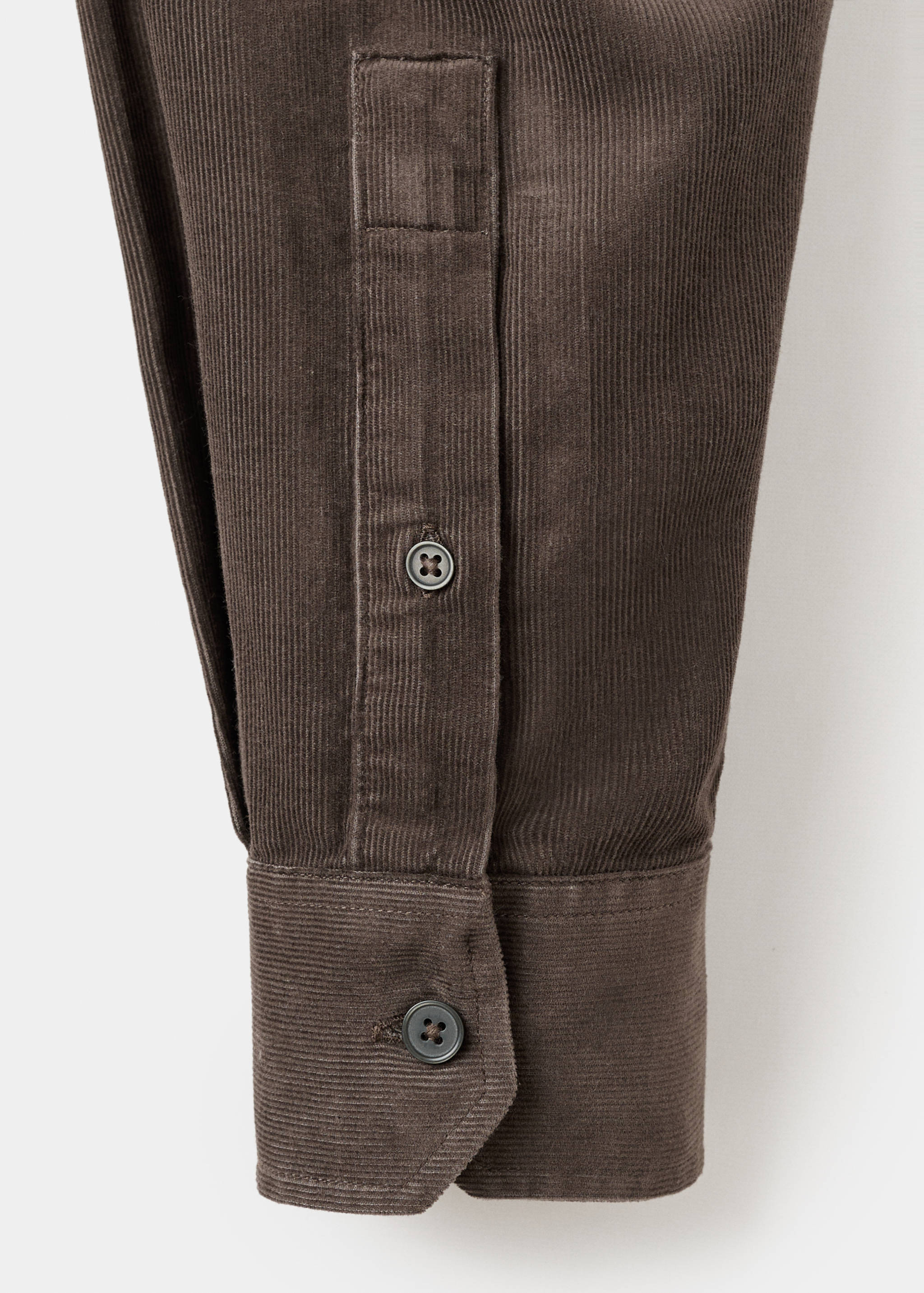 Classic-fit micro-corduroy shirt - Details of the article 0