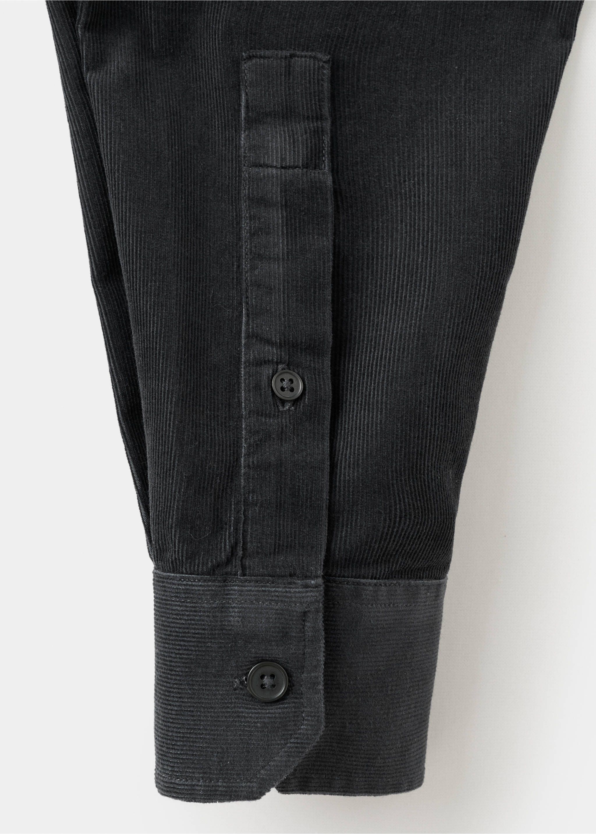 Classic-fit micro-corduroy shirt - Details of the article 0, Grey. Ref: 17067899-00.
