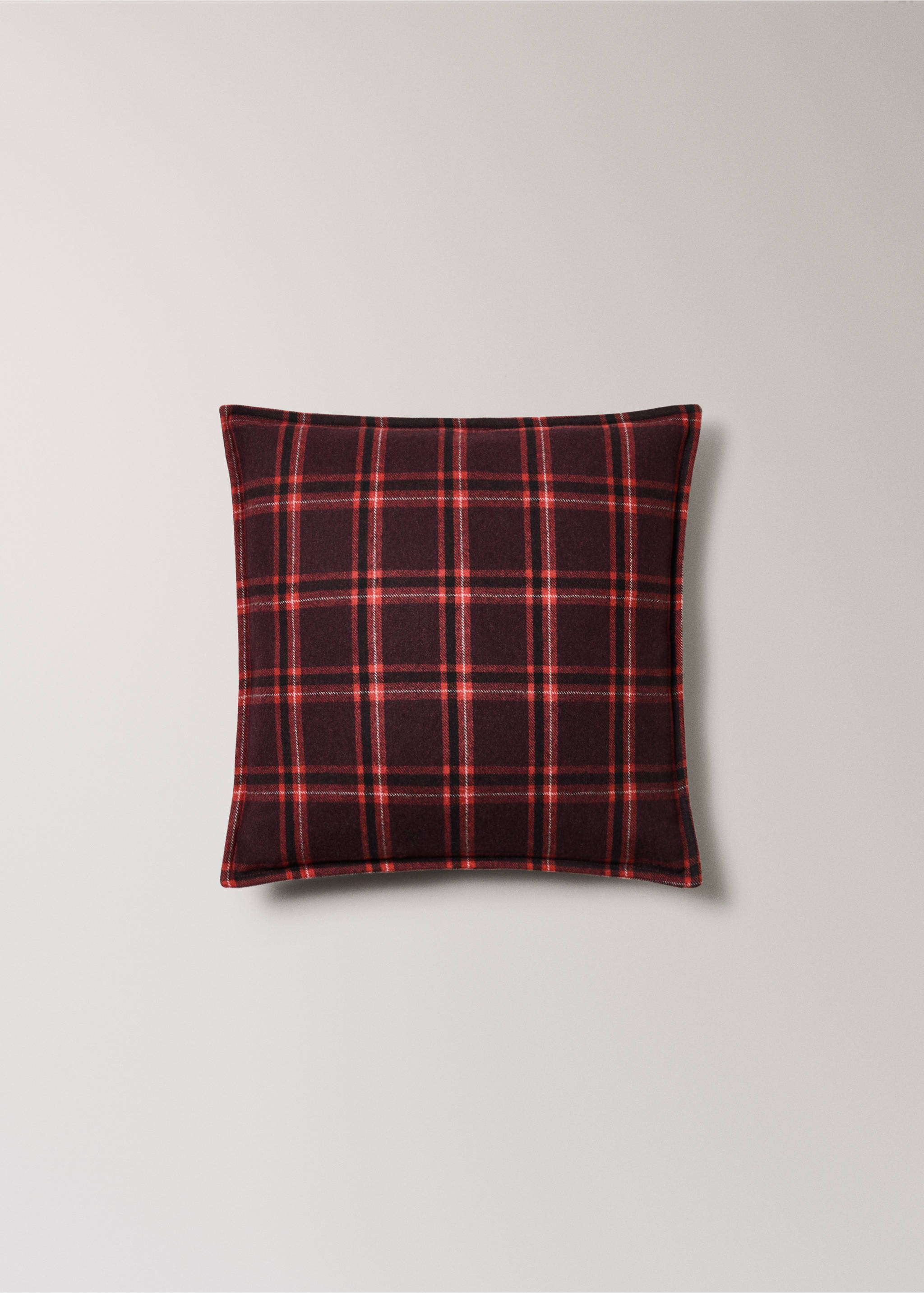 Kissenbezug aus Wolle mit Karomuster 45x45 cm - Artikel ohne Model, Rot. Ref: 17067900-00.