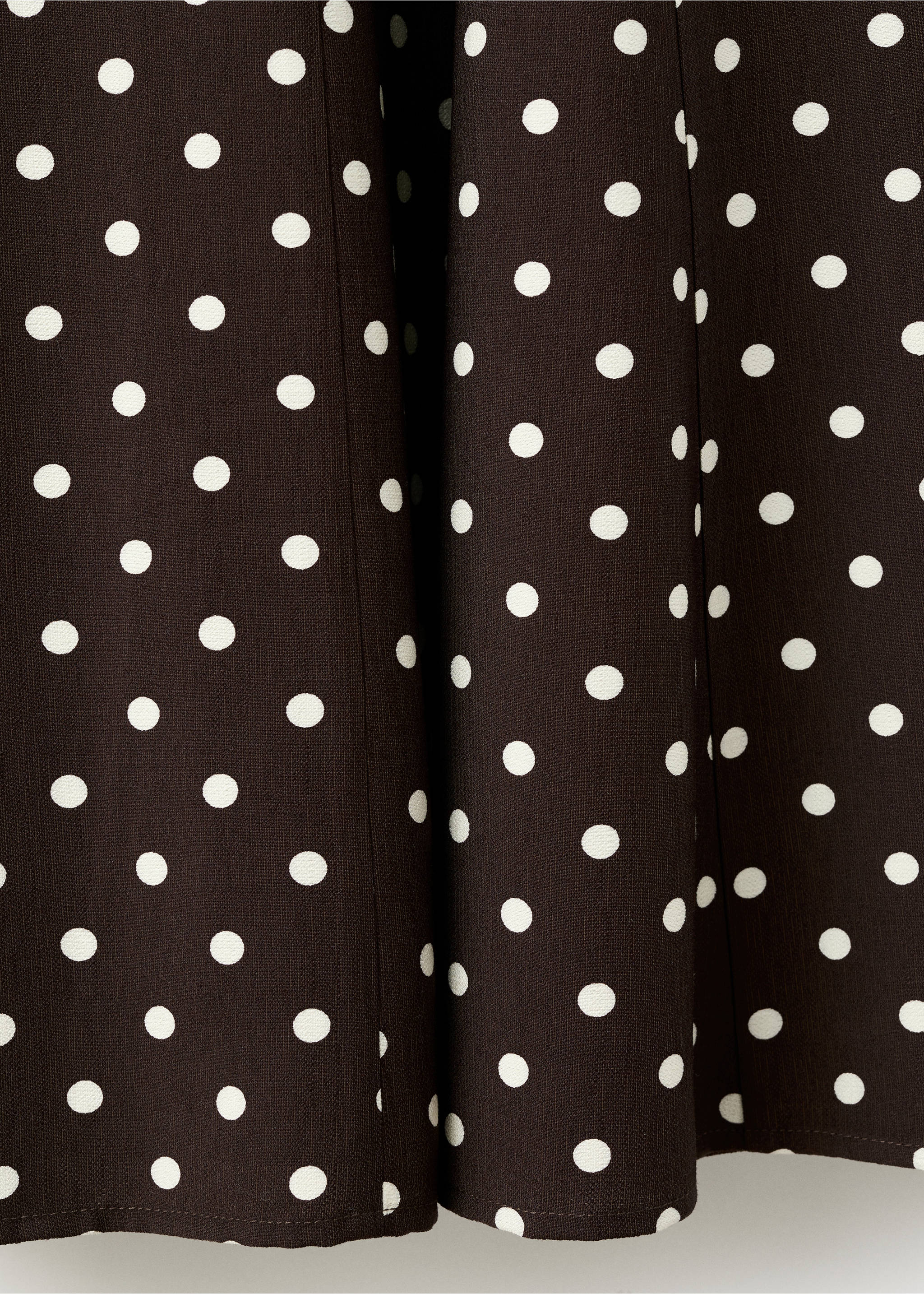 A-line polka-dot dress - Details of the article 0, Chocolate. Ref: 17067909-00.