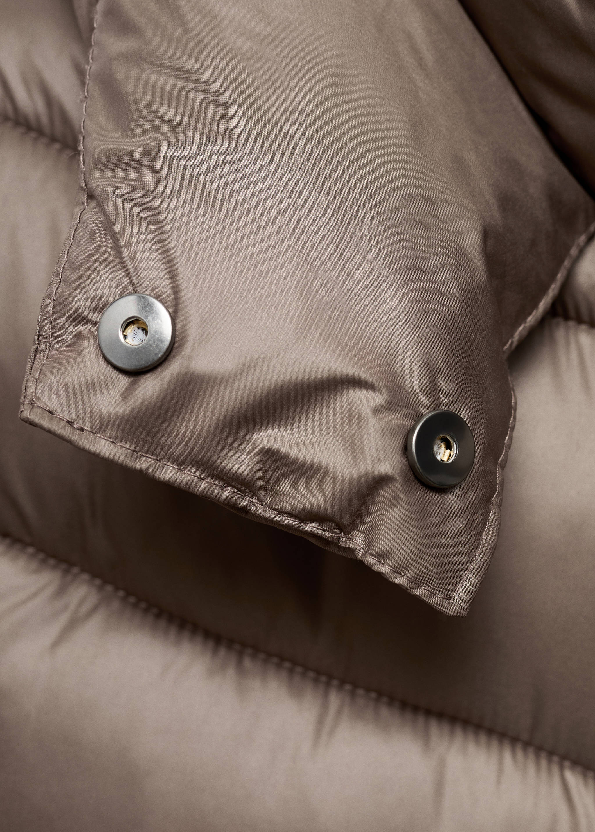 Midi quilted anorak with hood - Details of the article 8