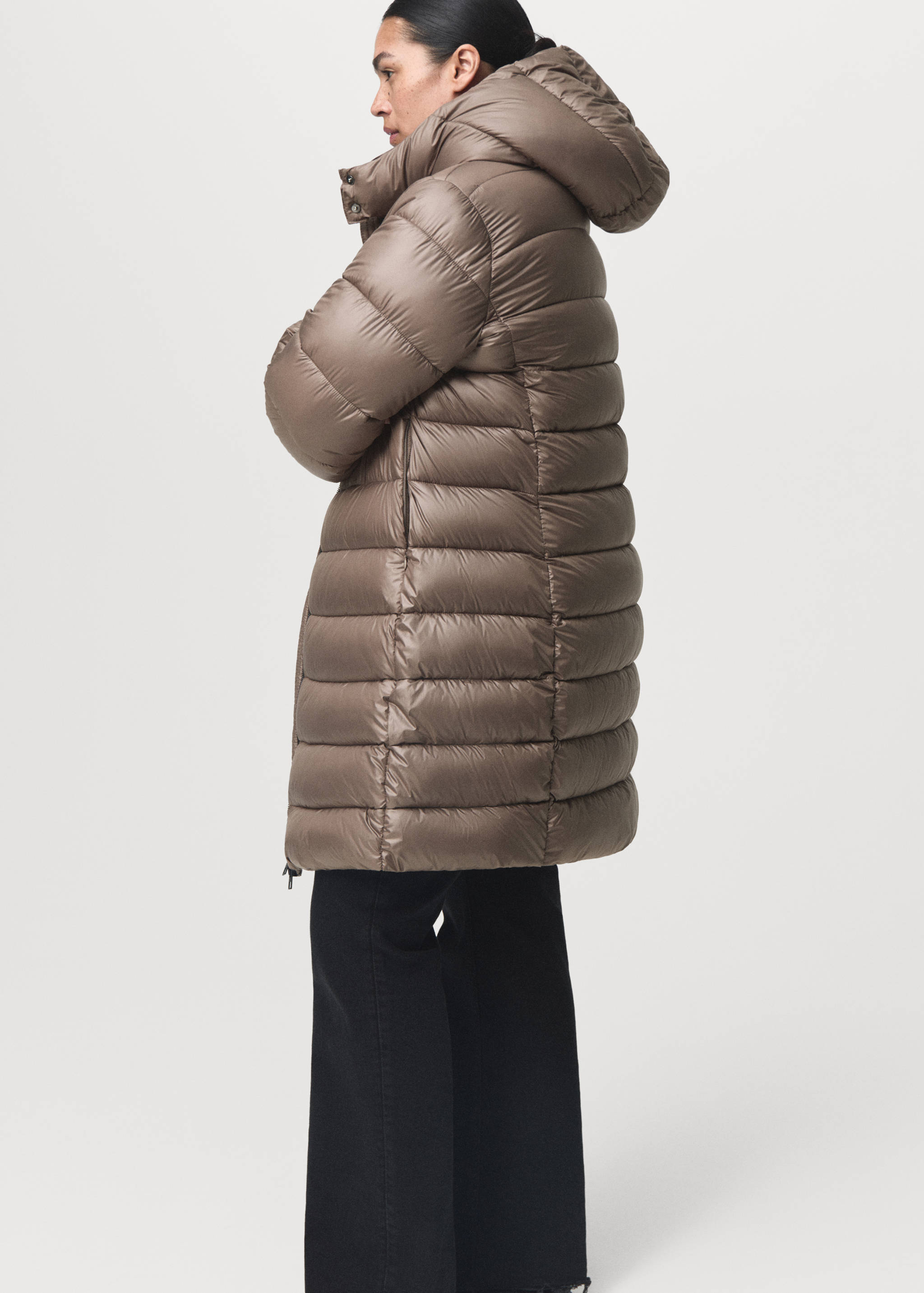Anorak midi acolchado capucha - Detalle del artículo 4