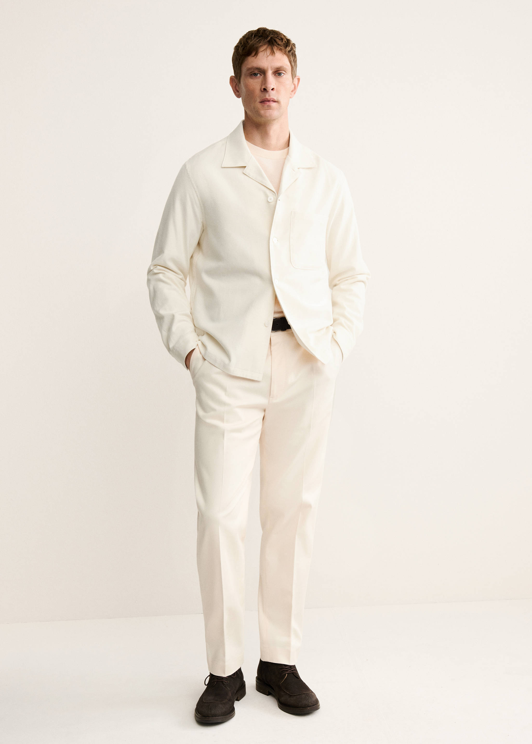 Regular-fit cotton trousers - General plane