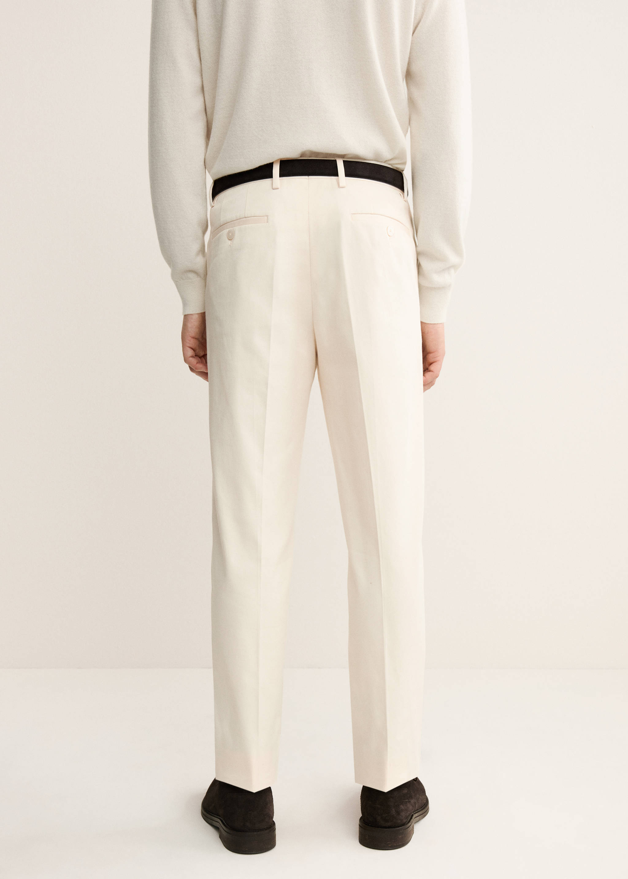 Regular-fit cotton trousers - Reverse of the article