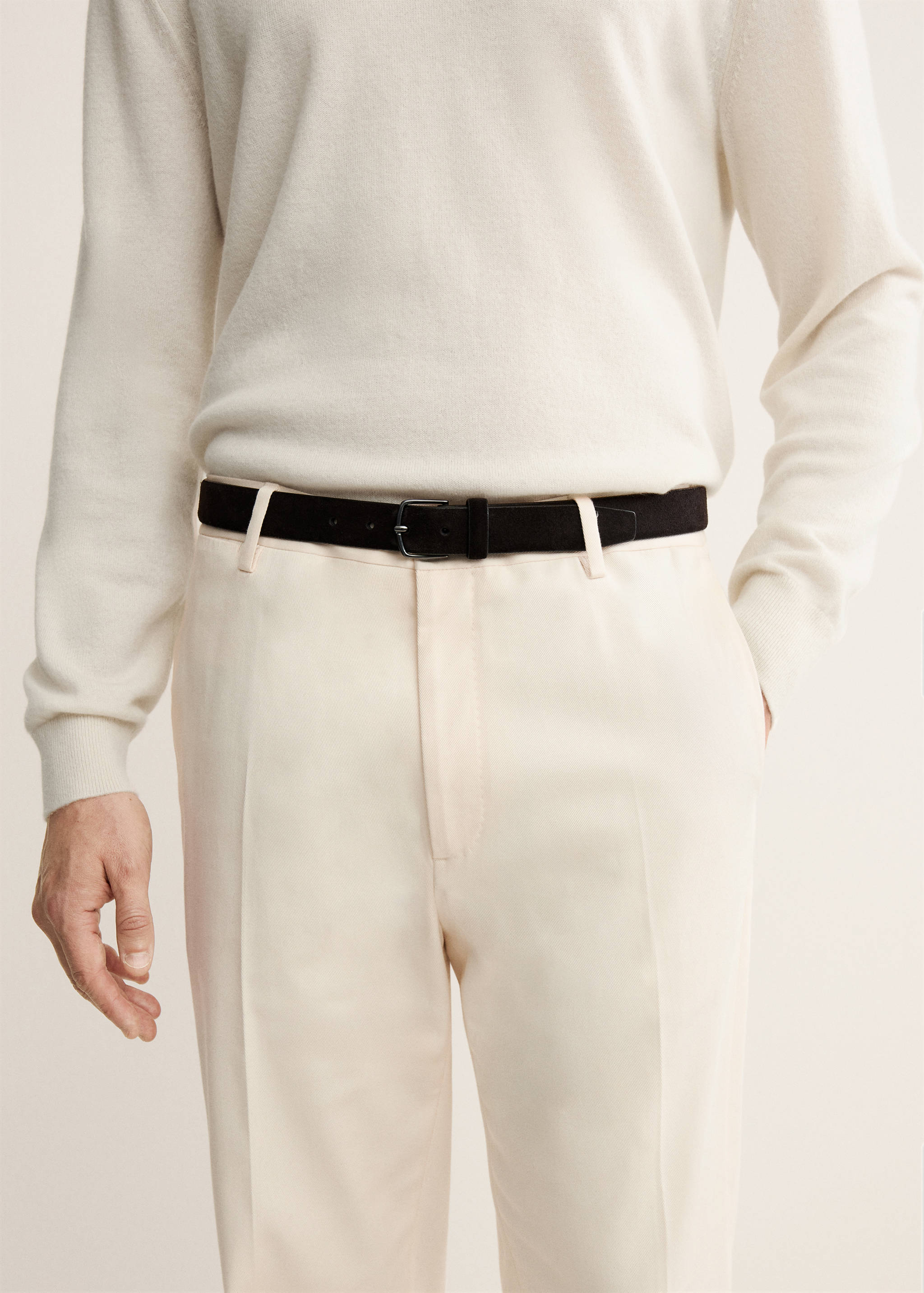 Regular-fit cotton trousers - Details of the article 1