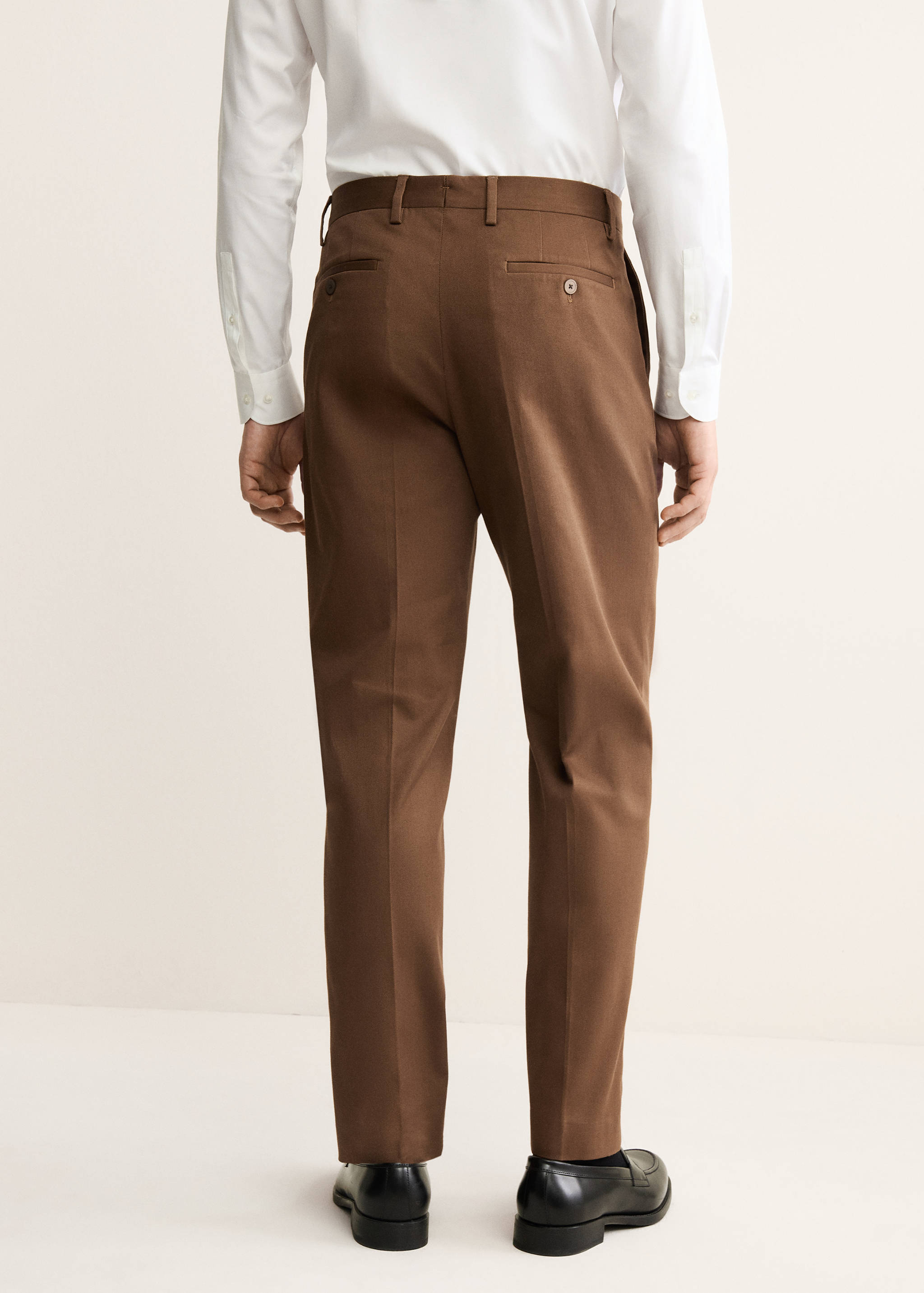 Regular-fit cotton trousers - Reverse of the article