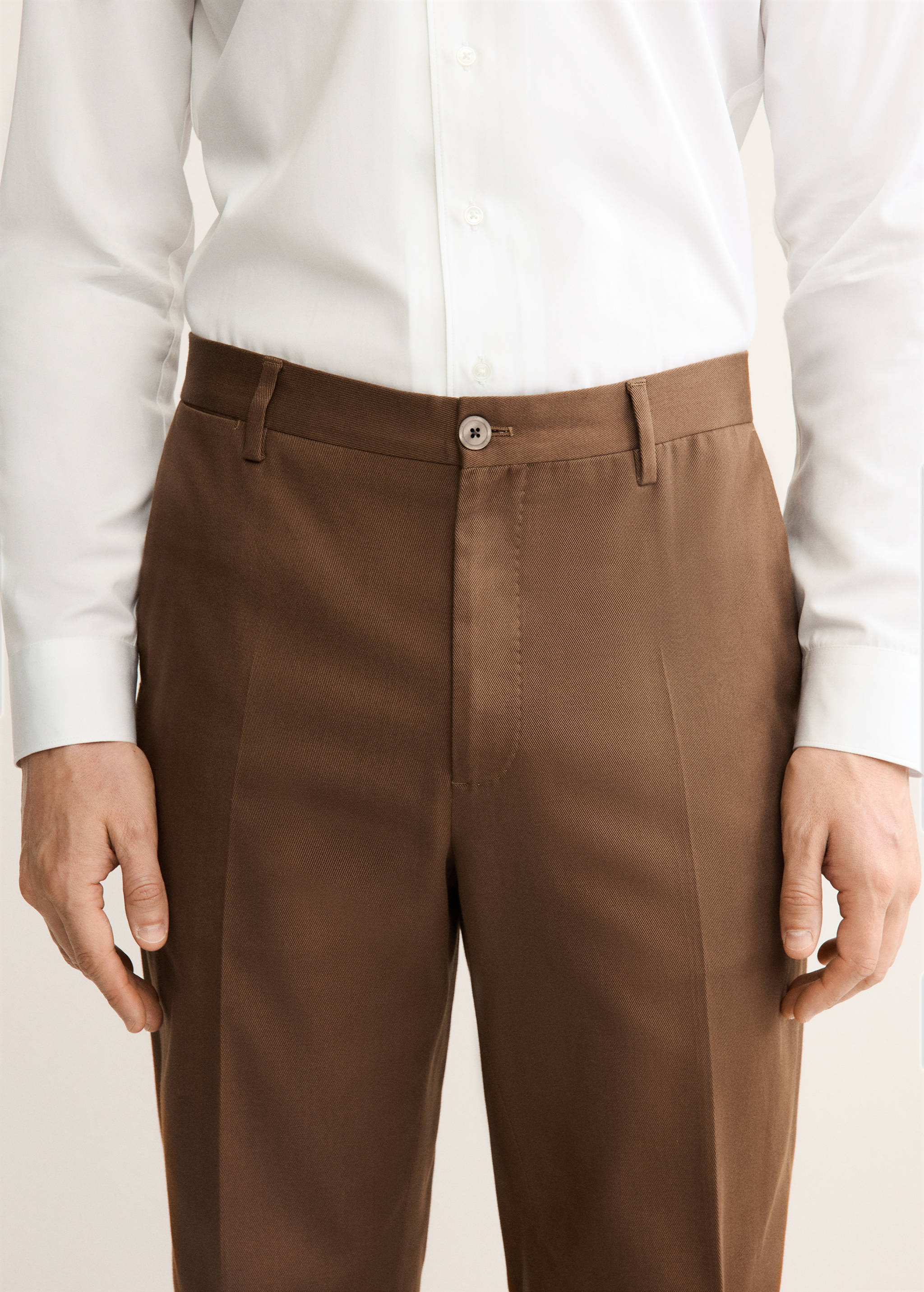 Regular-fit cotton trousers - Details of the article 1