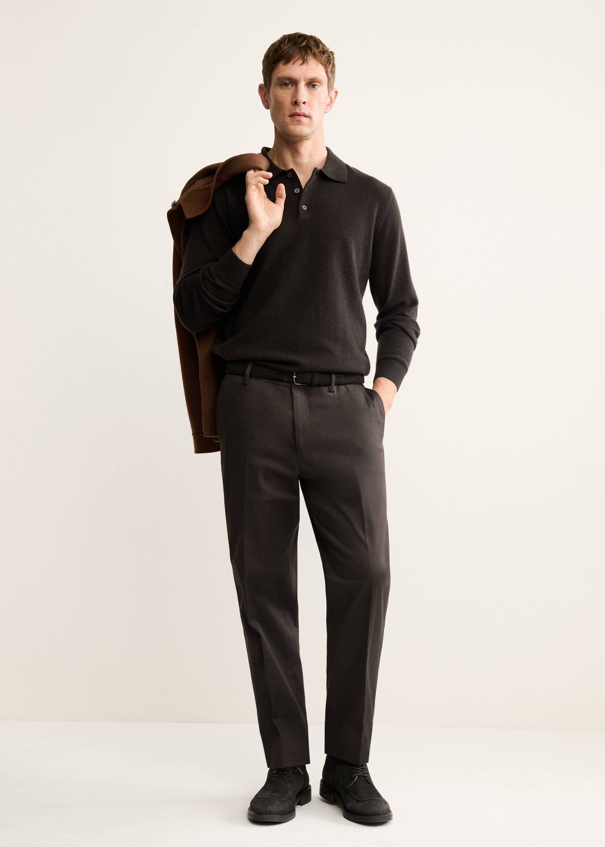 Regular-fit cotton trousers - General plane