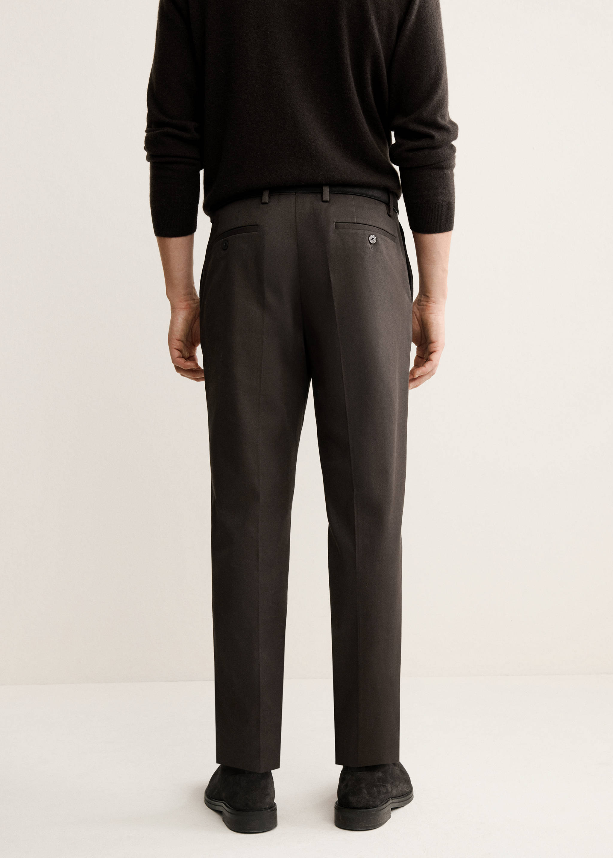 Regular-fit cotton trousers - Reverse of the article