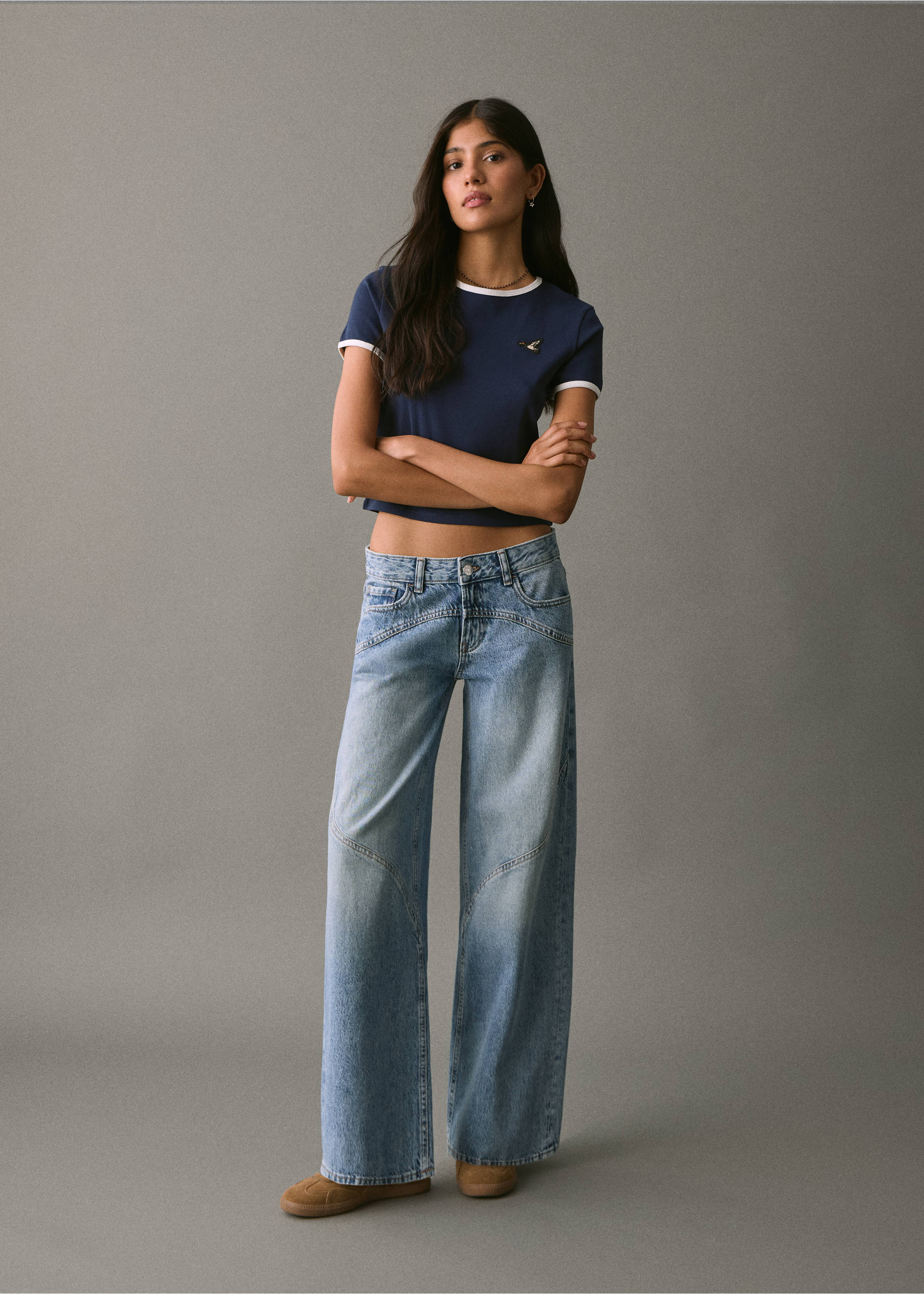 Embroidered cotton T-shirt - General plane, Navy. Ref: 17068269-00.