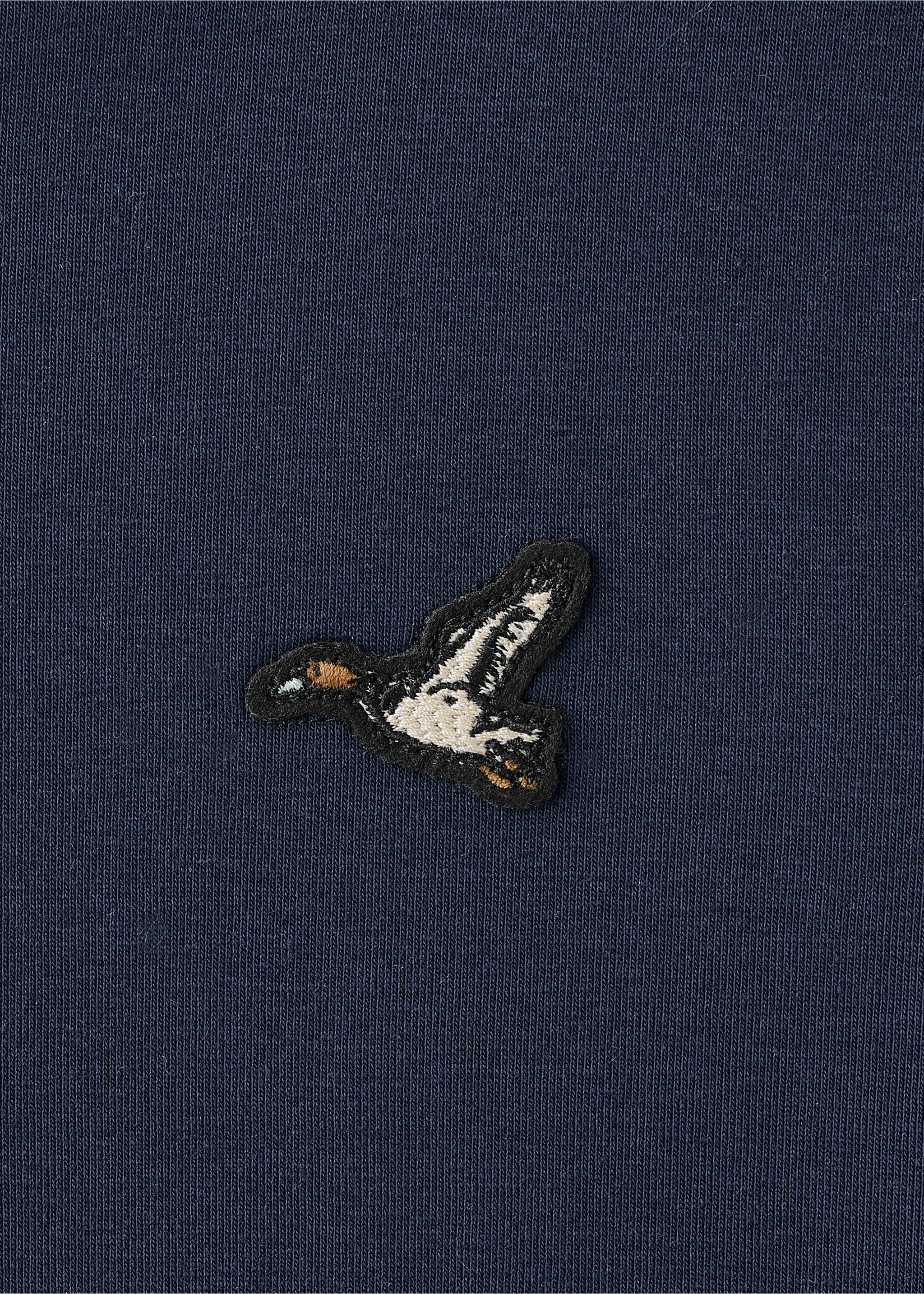 Embroidered cotton T-shirt - Details of the article 8, Navy. Ref: 17068269-00.