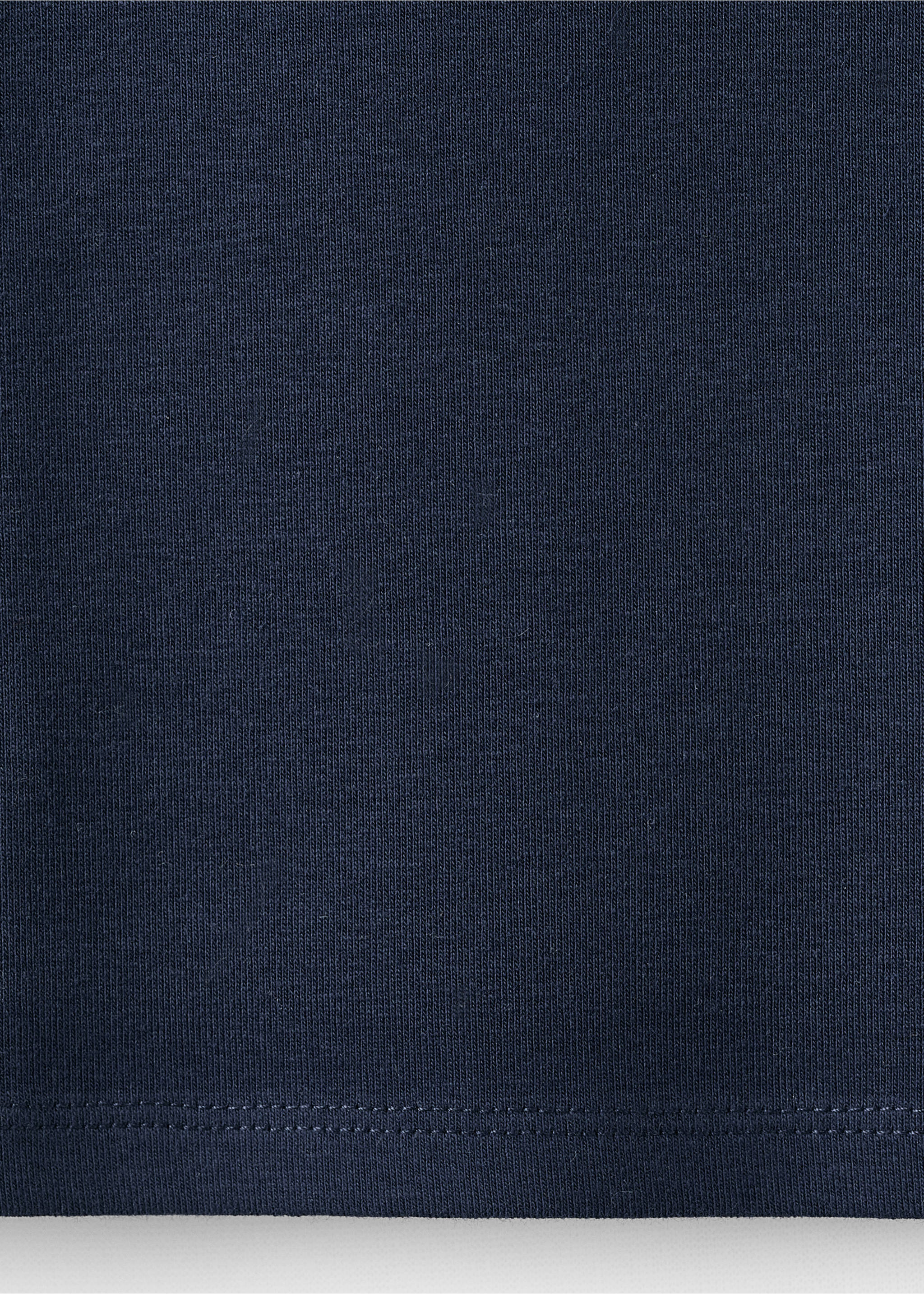 Embroidered cotton T-shirt - Details of the article 0, Navy. Ref: 17068269-00.